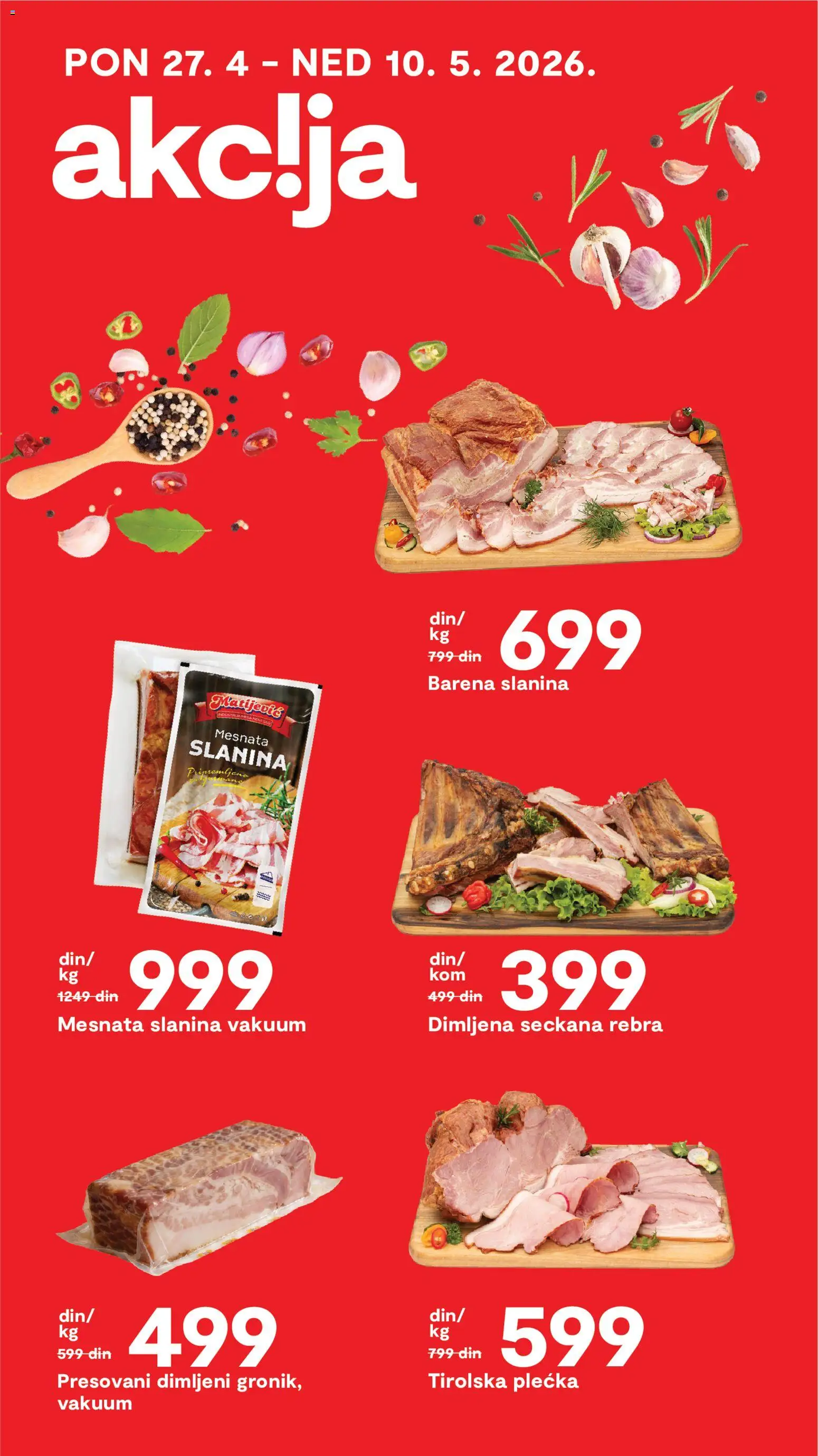 Matijevic katalog - važi od 27.04.2026 | Strana: 9 | Proizvode: Slanina