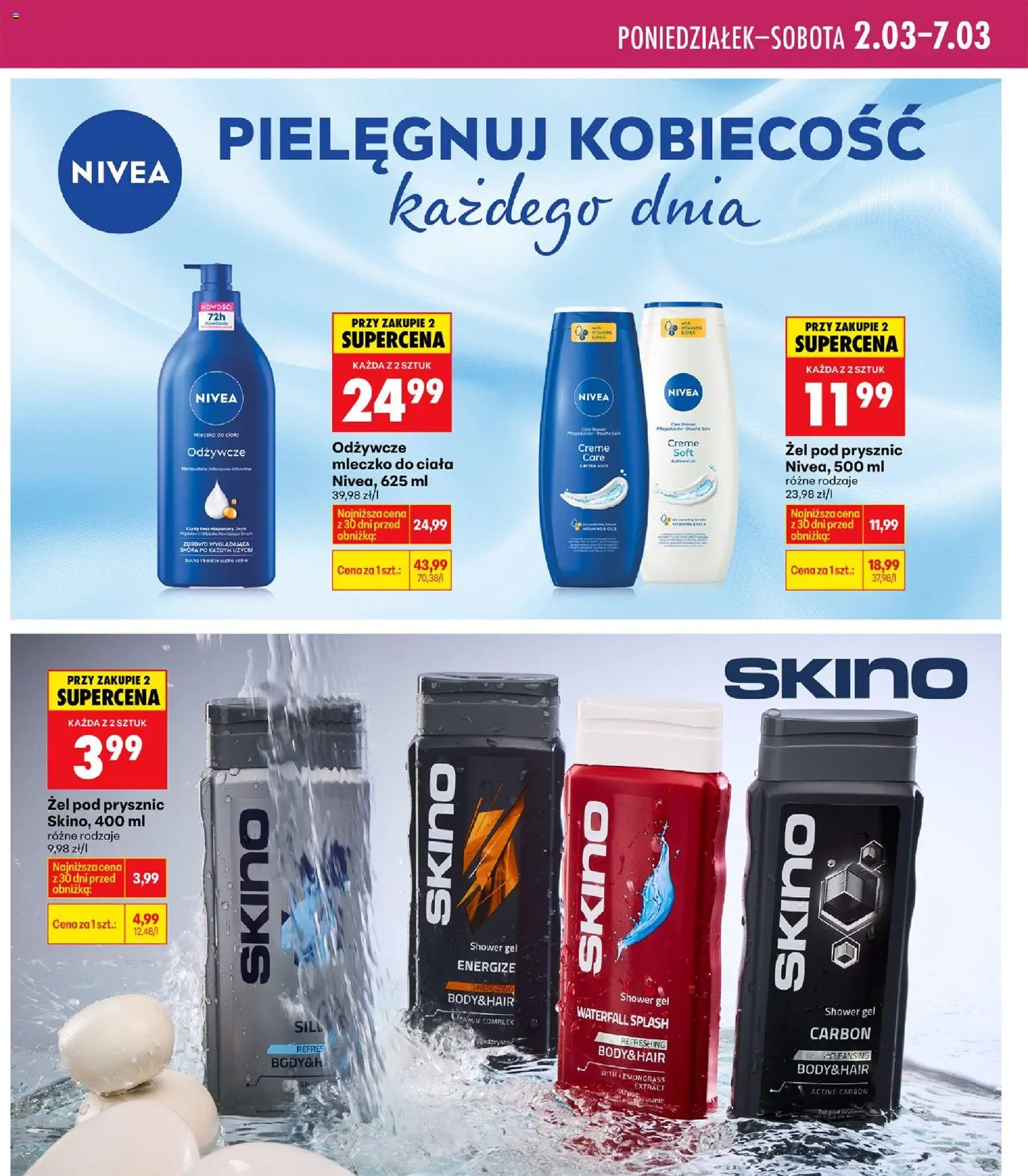 Biedronka gazetka - Twoje piękne strony od 26.02.2026 | Strona: 23 | Produkty: Prysznic, Body, Mleczko do ciała, Lotion