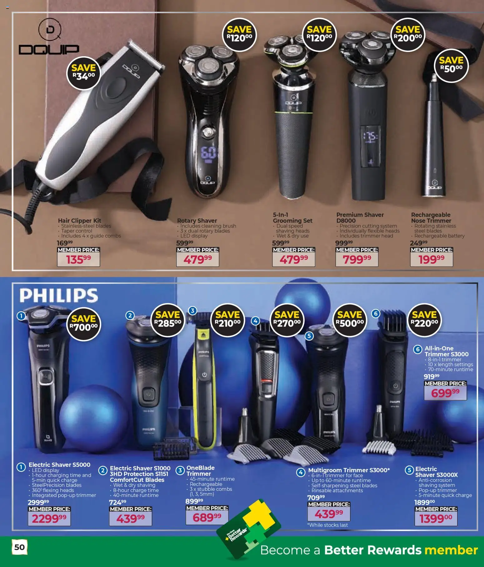 New Dis-Chem catalogue – valid from 29.10.2025 | Page: 50 | Products: Battery, Hair clipper, Brush
