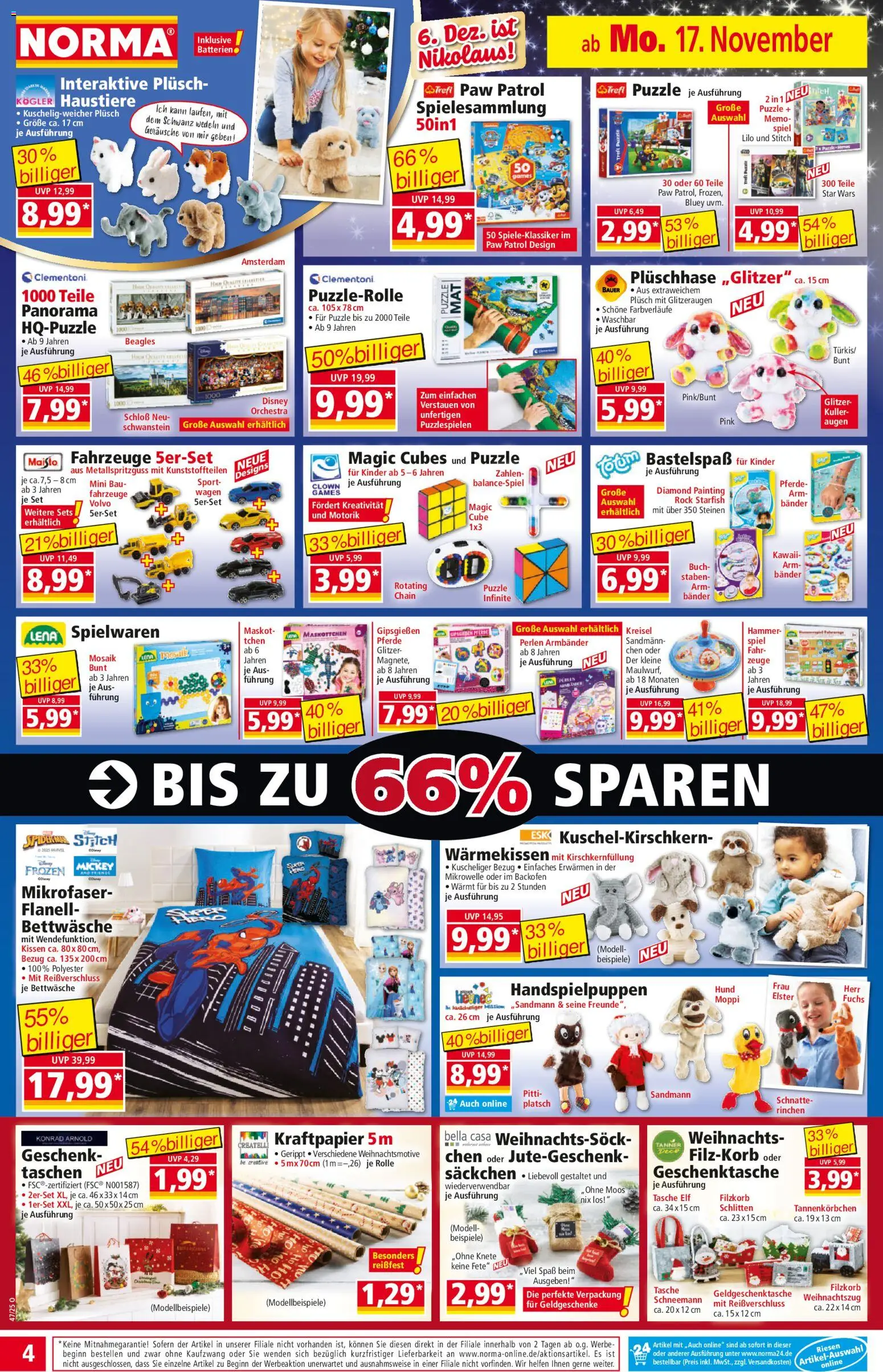 Norma - Black Friday – gültig ab 17.11.2025 | Seite: 4 | Produkte: Tasche, Kissen, Bettwäsche, Backofen