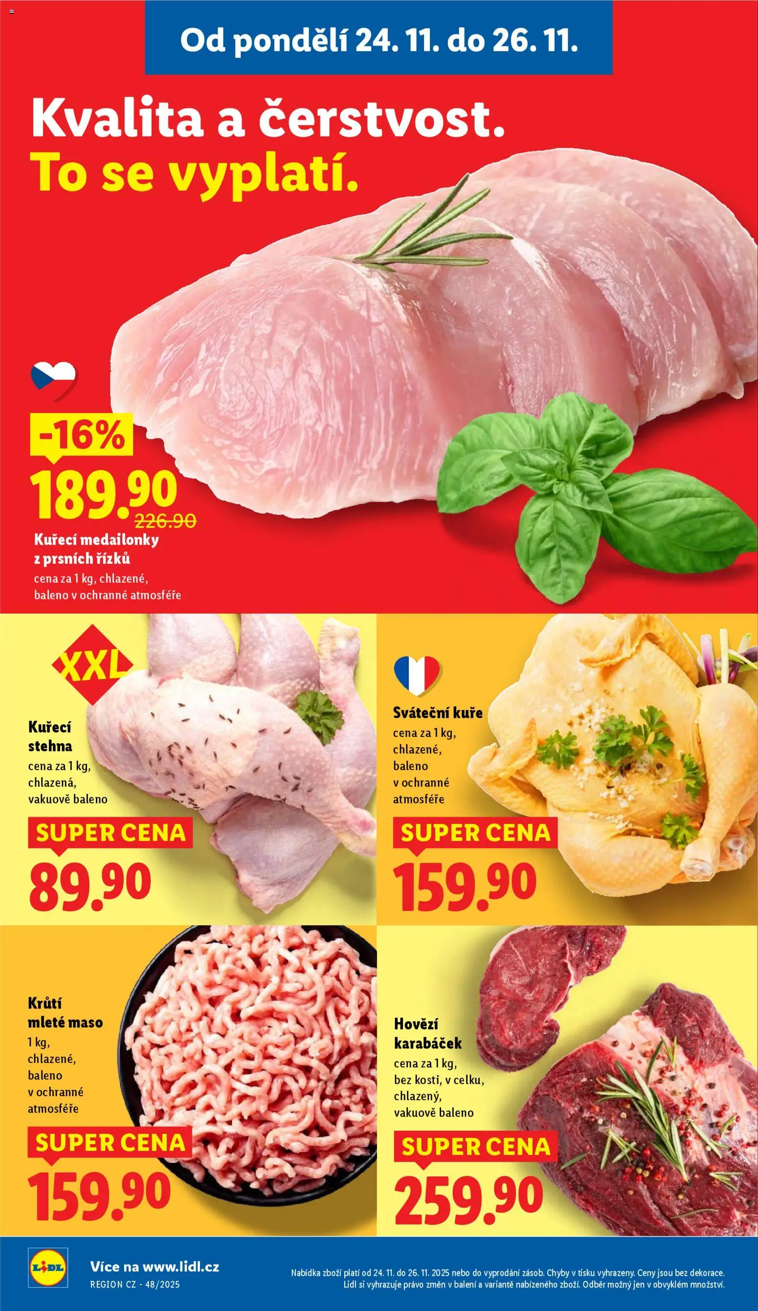 Lidl Black Friday od 24.11.2025 | Strana: 12 | Produkty: Hovězí, Maso, Kuře, Kuřecí stehna