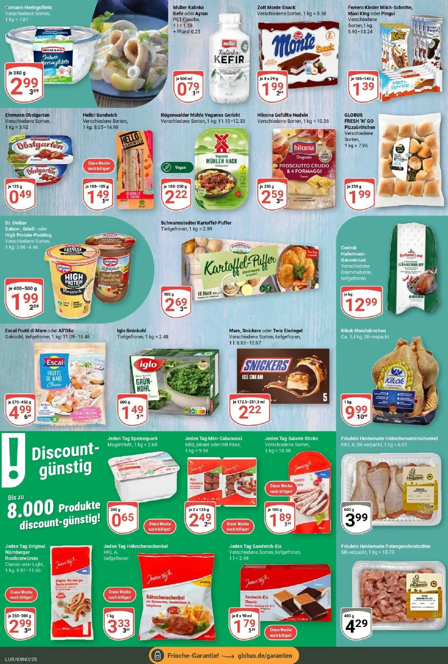 Globus prospekt Hamburg	 – gültig ab 17.11.2025 | Seite: 14 | Produkte: Pudding, Salami, Sahne, Speisequark