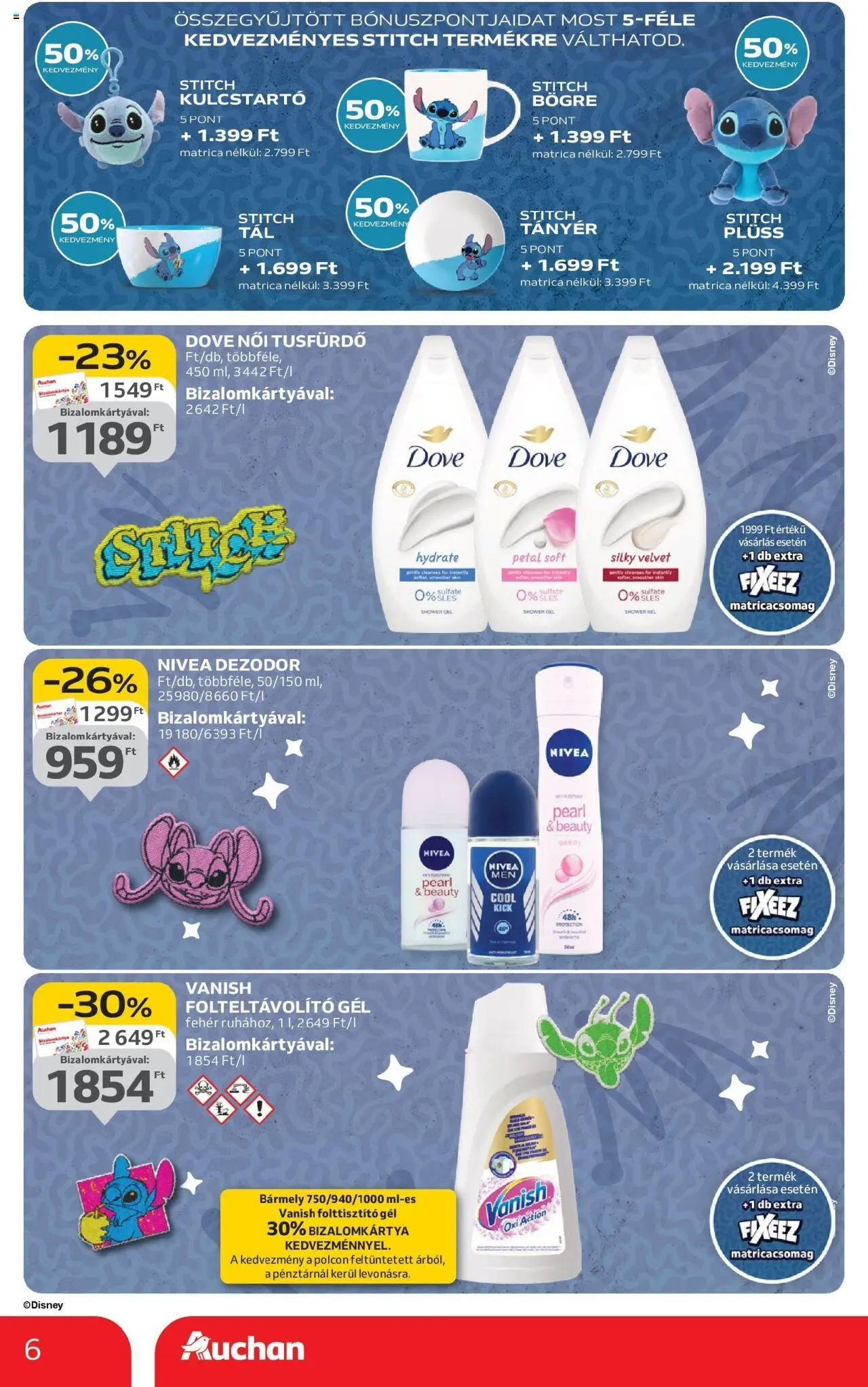 Auchan akciós ujság - amely érvényes a következő dátumtól: 07.08.2025 | Oldal: 6 | Termékek: Bögre, Folteltávolító, Dezodor, Folttisztító