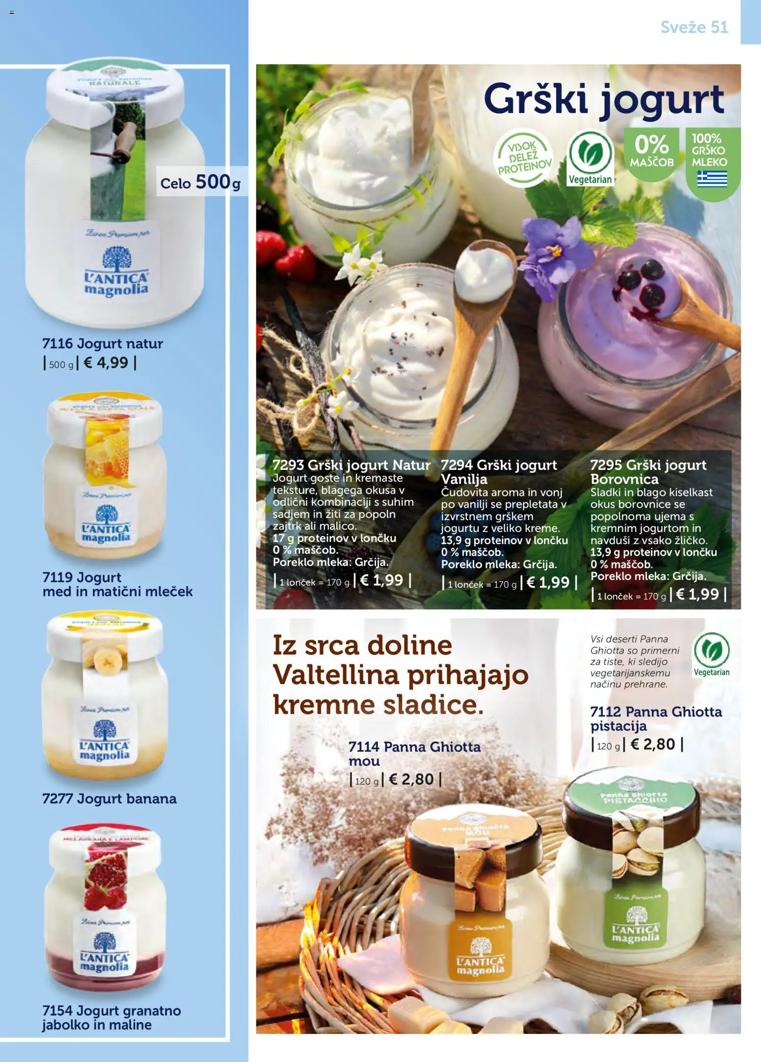 Novi Bofrost katalog ponudbe – veljaven od 01.11.2025 | Stran: 51 | Izdelki: Grški jogurt, Mleko, Jogurt, Borovnice