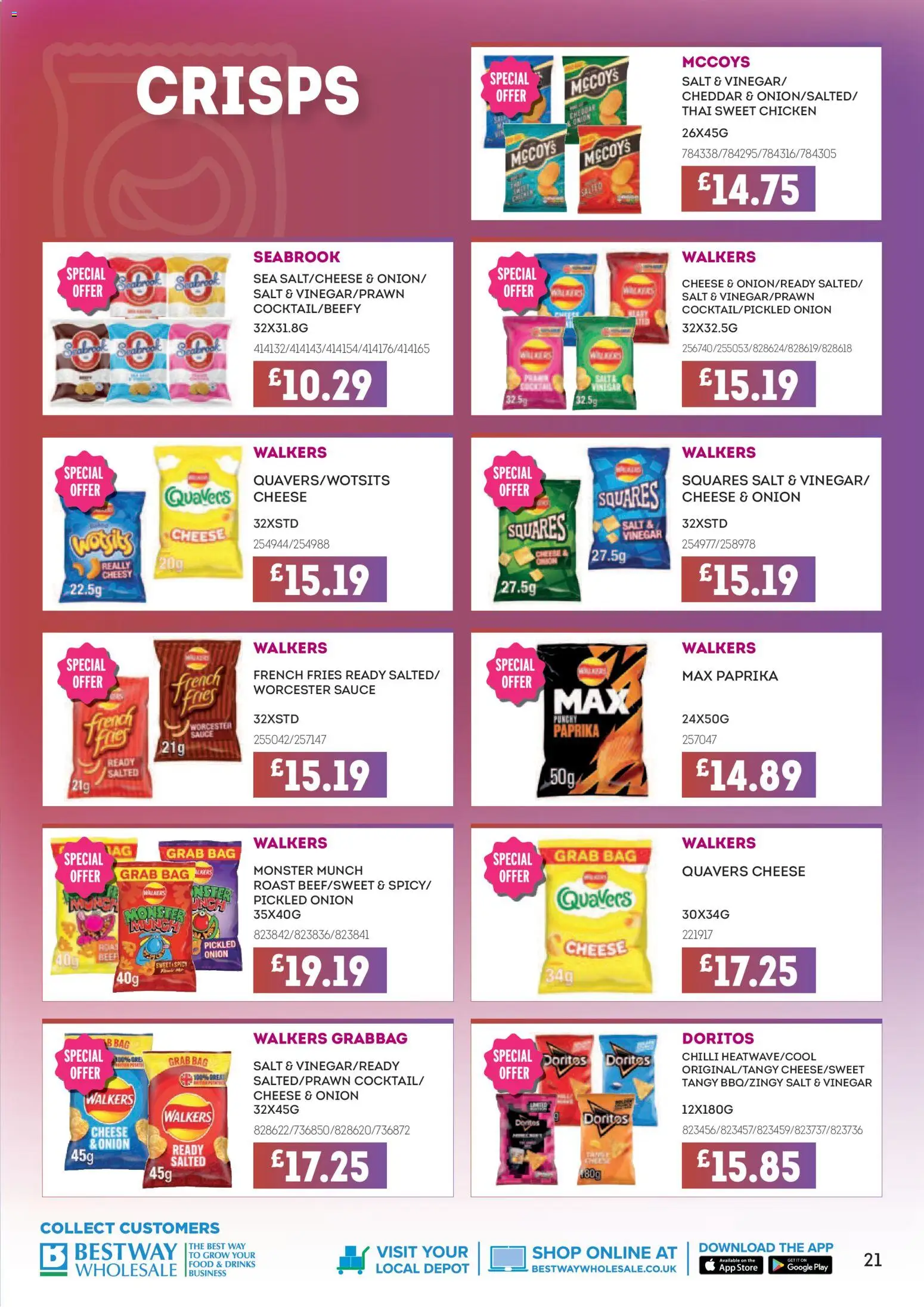 {H1} | Page: 21 | Products: Chicken, Chilli, Cheddar, French fries