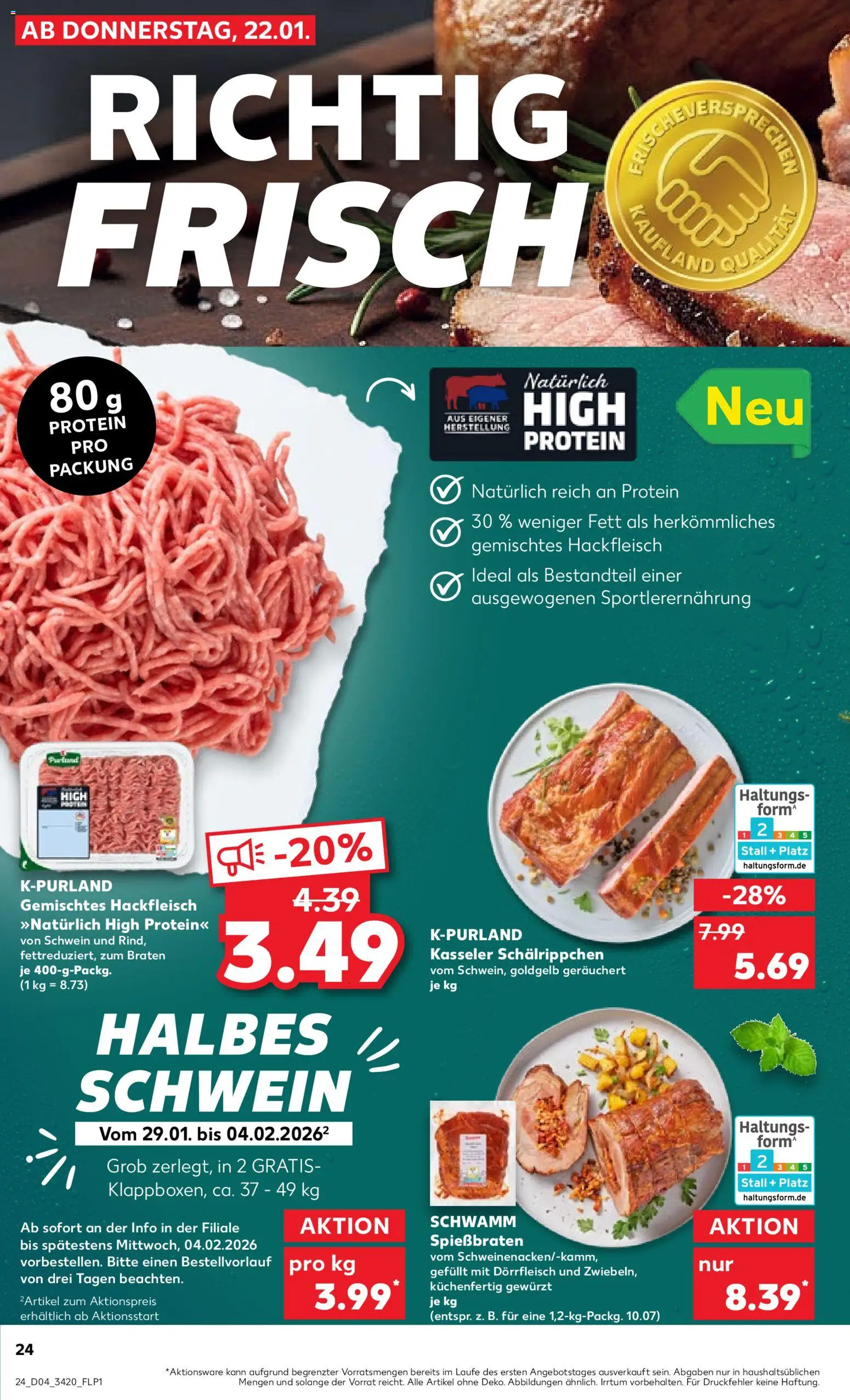 Kaufland prospekt Berlin	 – gültig ab 25.01.2026 | Seite: 24 | Produkte: Hackfleisch