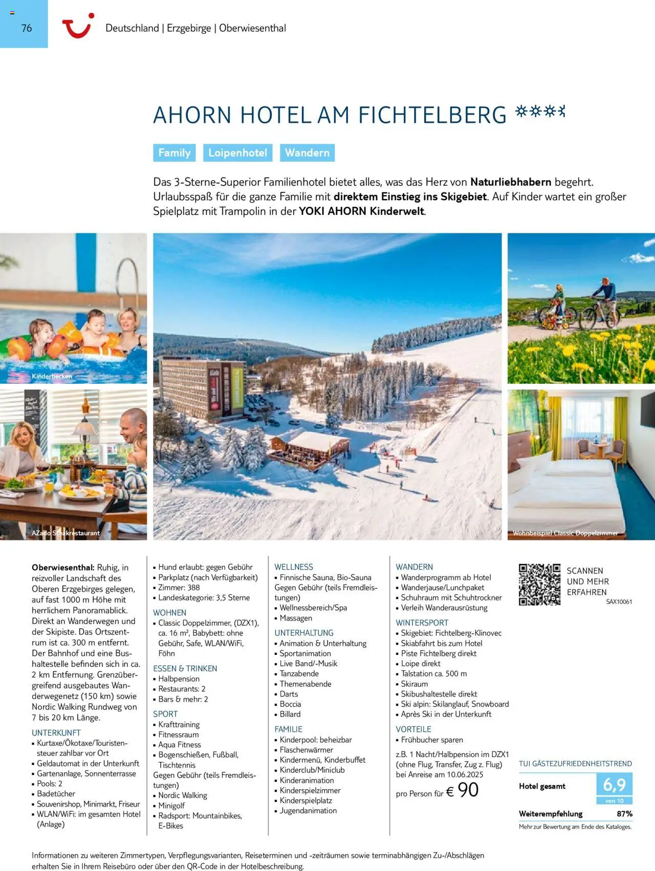 Aida - Urlaub mit eigener Anreise 2025/26 – gültig ab 01.11.2024 | Seite: 76 | Produkte: Babybett, Ski, Snowboard, Föhn