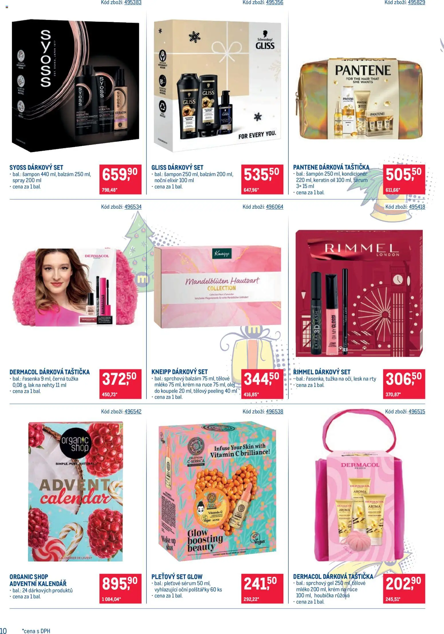 Makro leták - Dárkové balíčky od 22.10.2025 | Strana: 10 | Produkty: Syoss, Kalendář, Nehty, Peeling