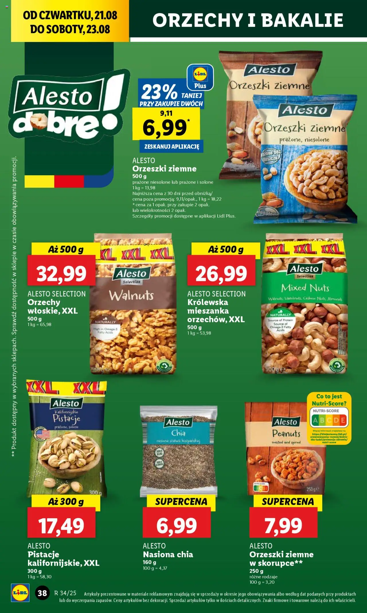 Lidl Gazetka od 21.08.2025 | Strona: 48 | Produkty: Nasiona, Orzeszki ziemne, Nasiona chia, Orzechy
