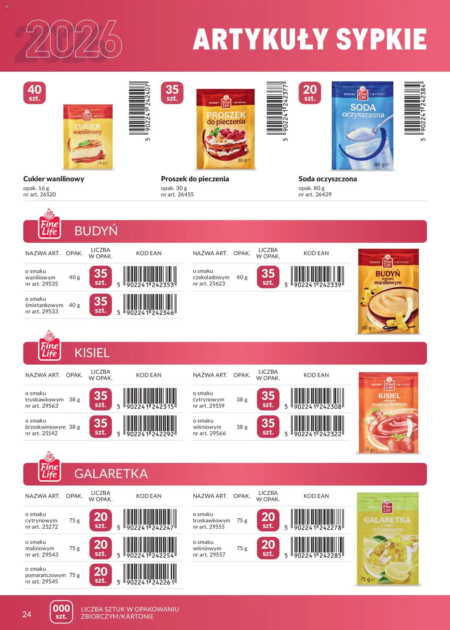 Makro gazetka - Marki własne dla Twojego sklepu od 23.04.2026 | Strona: 24 | Produkty: Galaretka, Soda oczyszczona, Cukier wanilinowy, Cukier