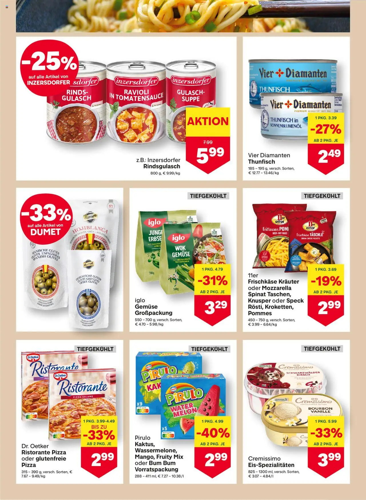 MPREIS Absam gültig ab 04.09.2025 | Seite: 6 | Produkte: Gemüse, Szeder, Pizza, Bourbon