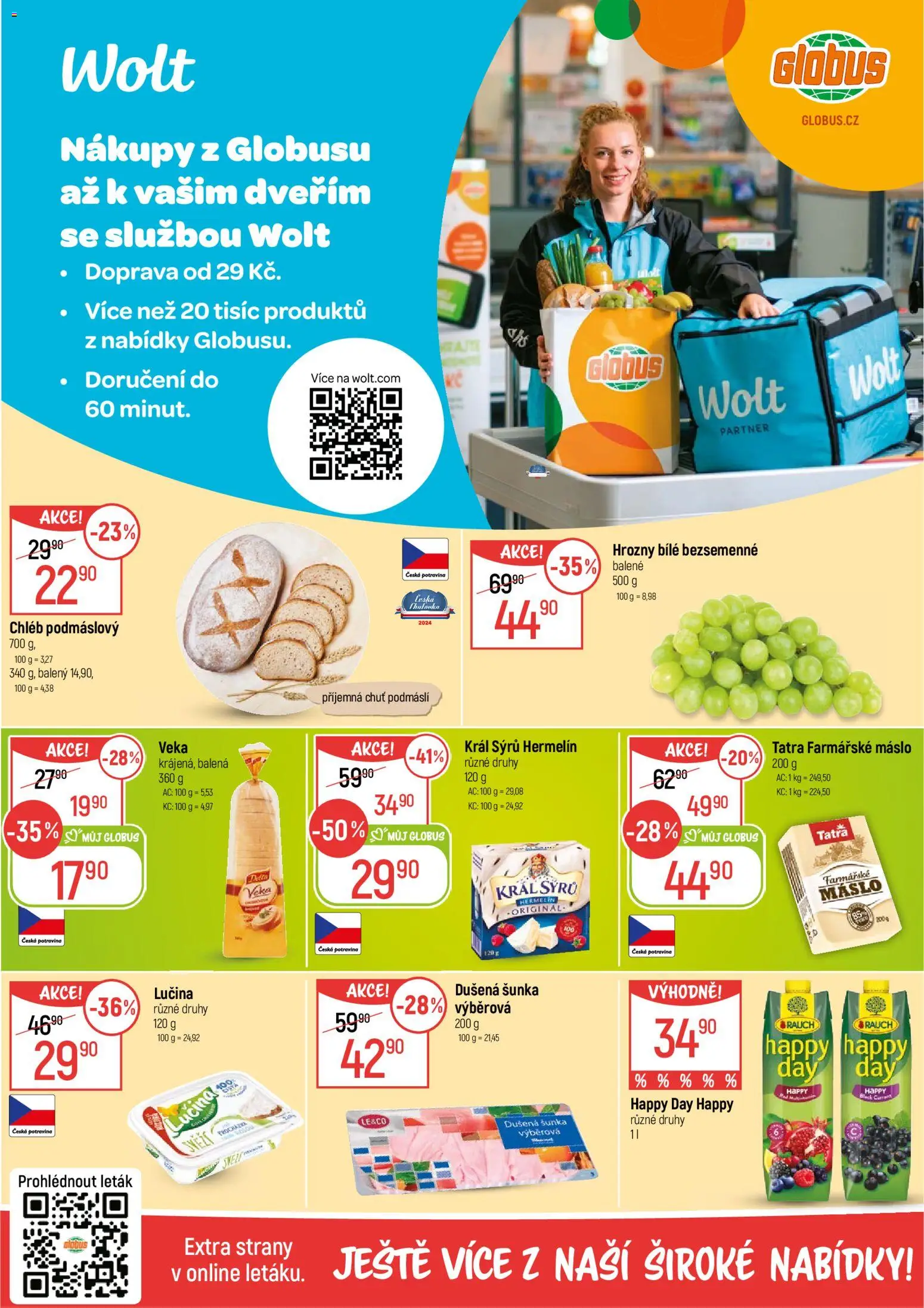 Globus leták - České Budějovice od 27.12.2025 | Strana: 2 | Produkty: Lučina, Chléb, Podmáslí, Hrozny