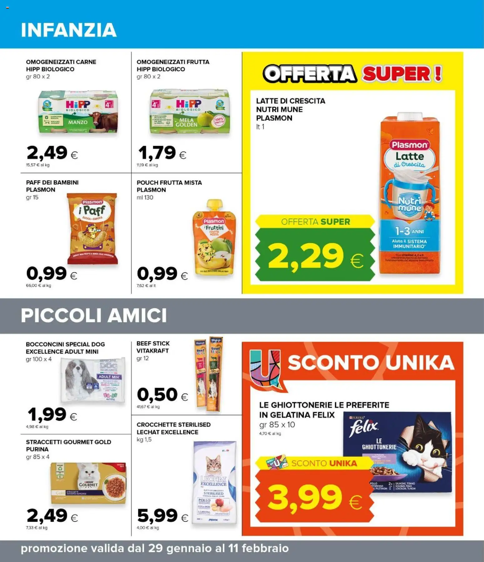 Volantino Oasi del 29.01.2026 | Pagina: 32 | Prodotti: Pollo, Manzo, Latte, Crocchette