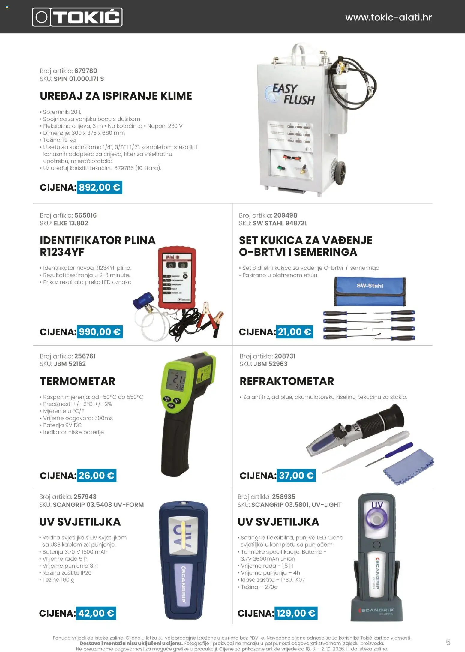 Tokić katalog | vrijedi od 18.03.2026 | Stranica: 5 | Proizvodi: Termometar, Baterija, Baterije, USB