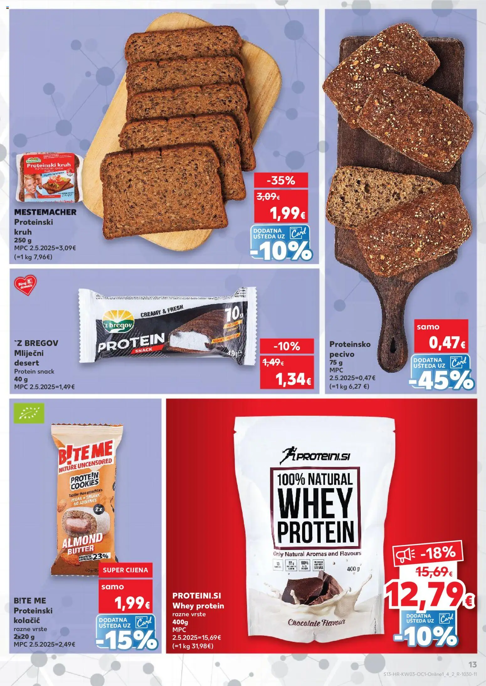 Kaufland HR akciós ujság - amely érvényes a következő dátumtól: 14.01.2026 | Oldal: 13 | Termékek: Protein