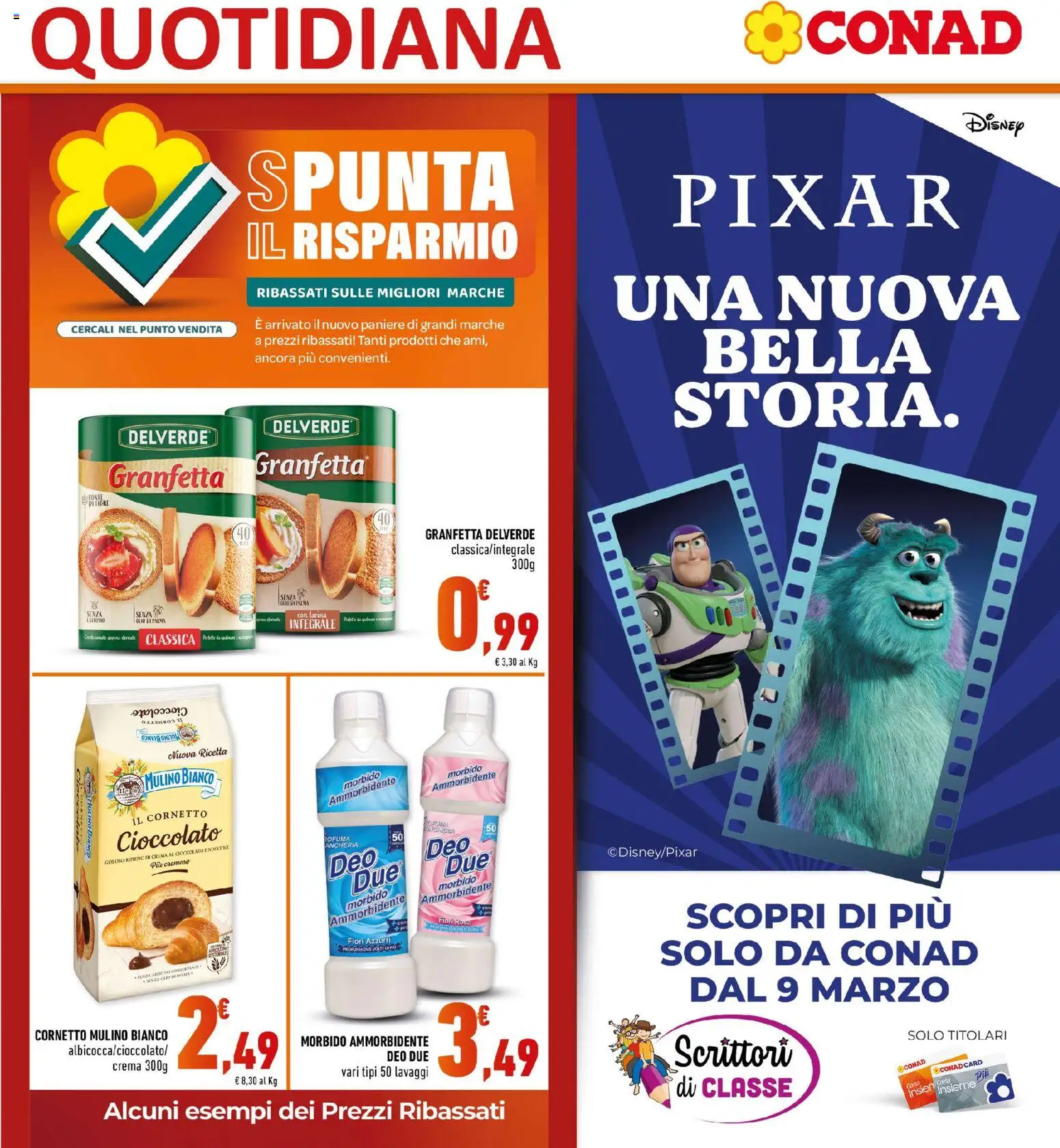 Volantino Conad del 25.02.2026 | Pagina: 23 | Prodotti: Crema, Cioccolato, Ammorbidente, Farina