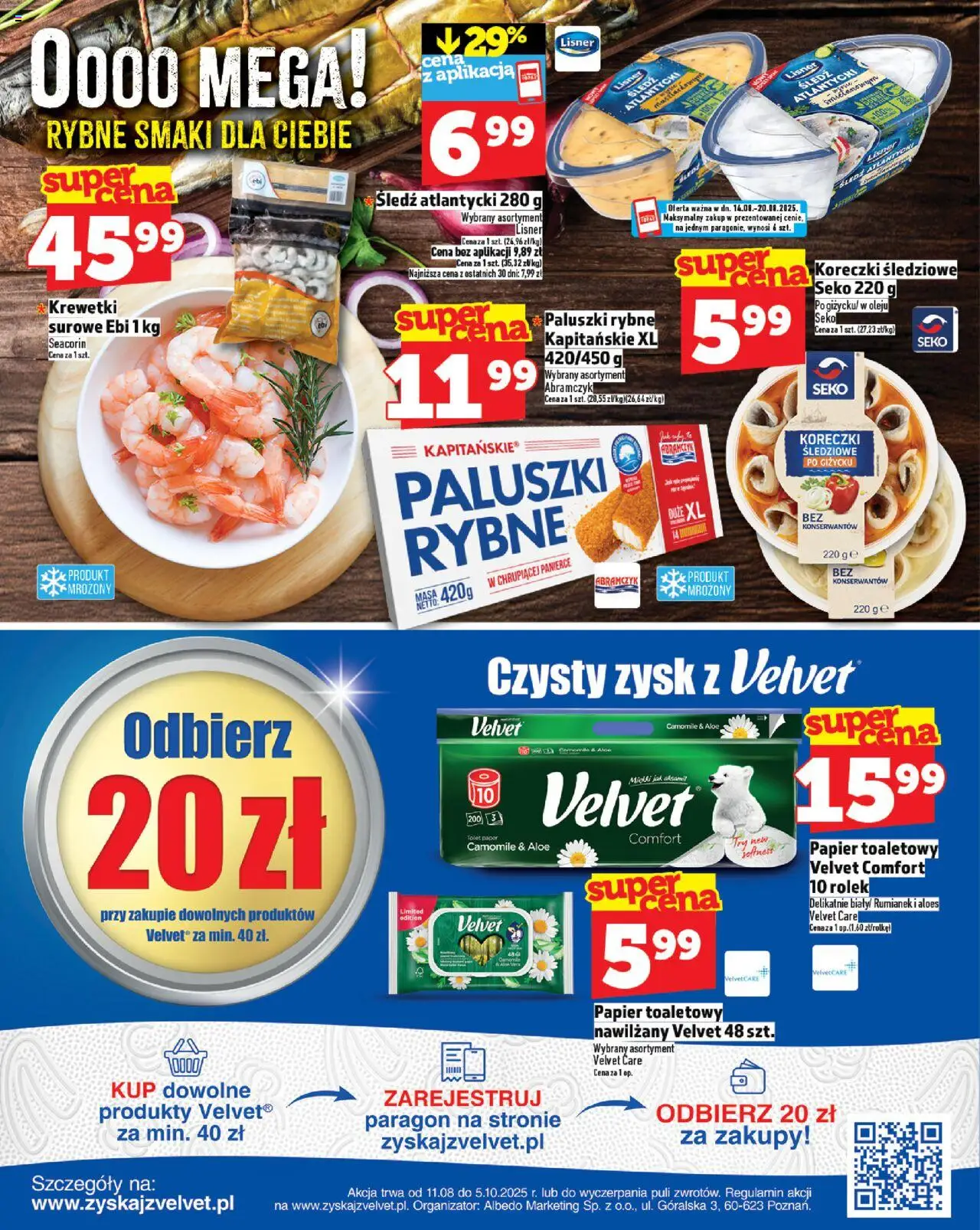 Topaz Gazetka - Ceny małe na stałe od 14.08.2025 | Strona: 28 | Produkty: Śledź, Papier toaletowy, Krewetki, Aloes