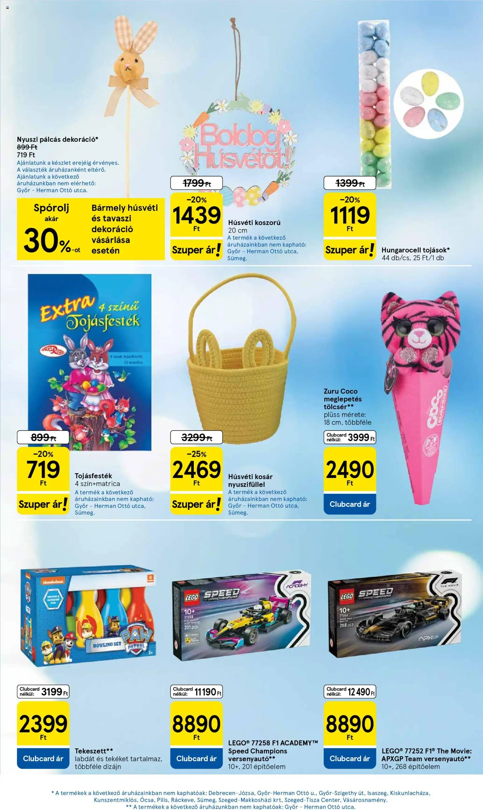 Tesco akciós ujság - amely érvényes a következő dátumtól: 12.03.2026 | Oldal: 7 | Termékek: Tojásfesték, Plüss, Dekoráció, Koszorú