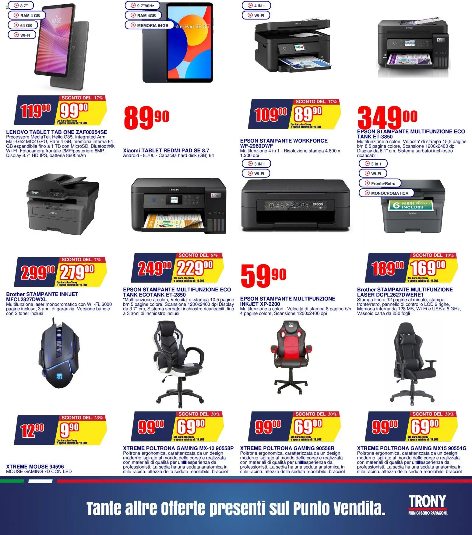 Volantino Trony del 27.12.2025 | Pagina: 14 | Prodotti: Xiaomi, Mouse, Poltrona, Batteria