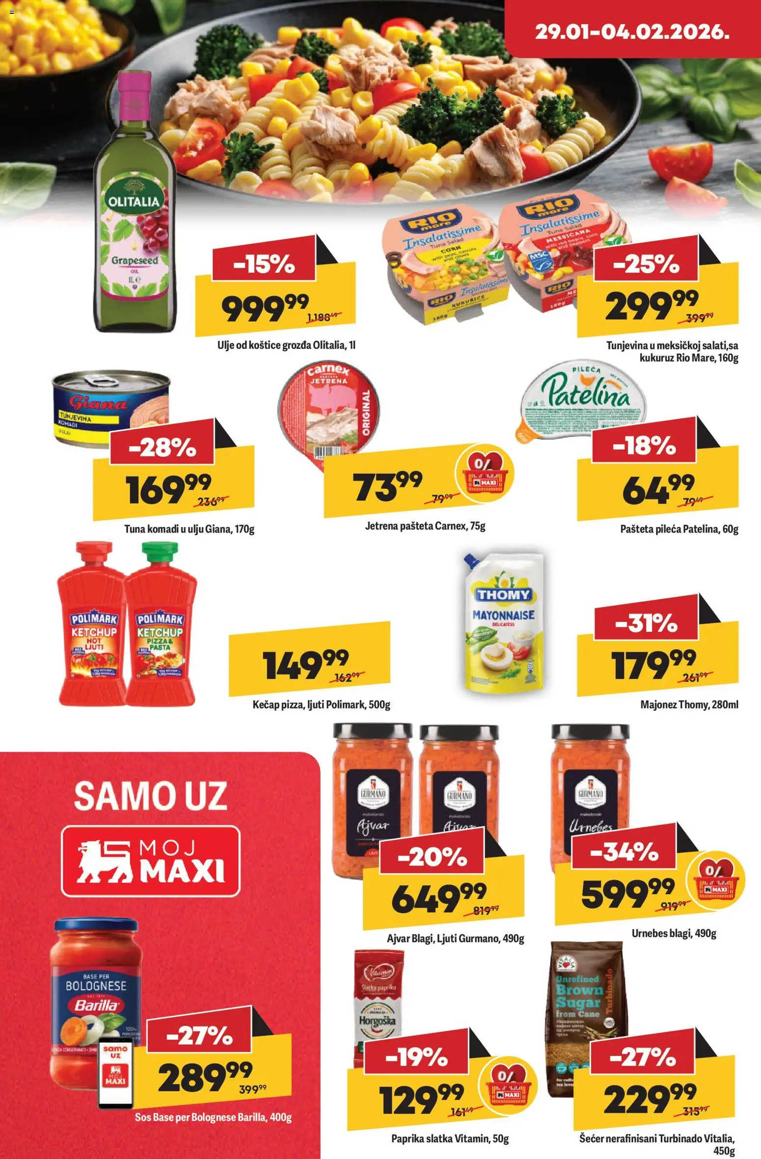 Maxi katalog - važi od 29.01.2026 | Strana: 16 | Proizvode: Šećer, Kukuruz, Sos, Ulje