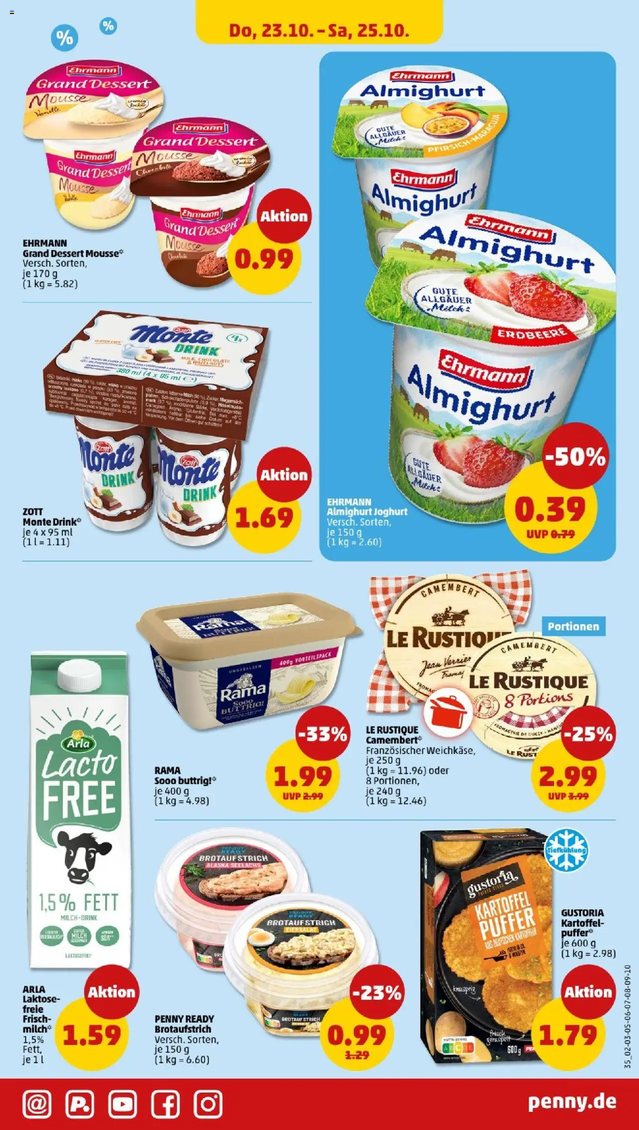 Penny - Hamburg – gültig ab 20.10.2025 | Seite: 35 | Produkte: Ehrmann almighurt, Joghurt, Ehrmann grand dessert, Kartoffeln