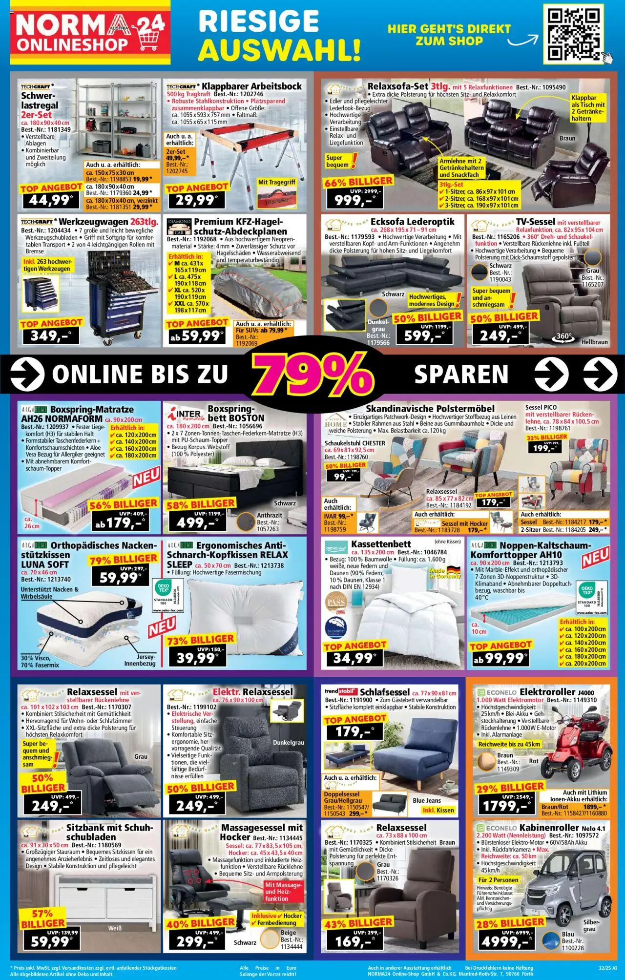 Norma Online Shop gültig ab 04.08.2025 | Seite: 2 | Produkte: Bett, Kissen, Sessel, Tisch