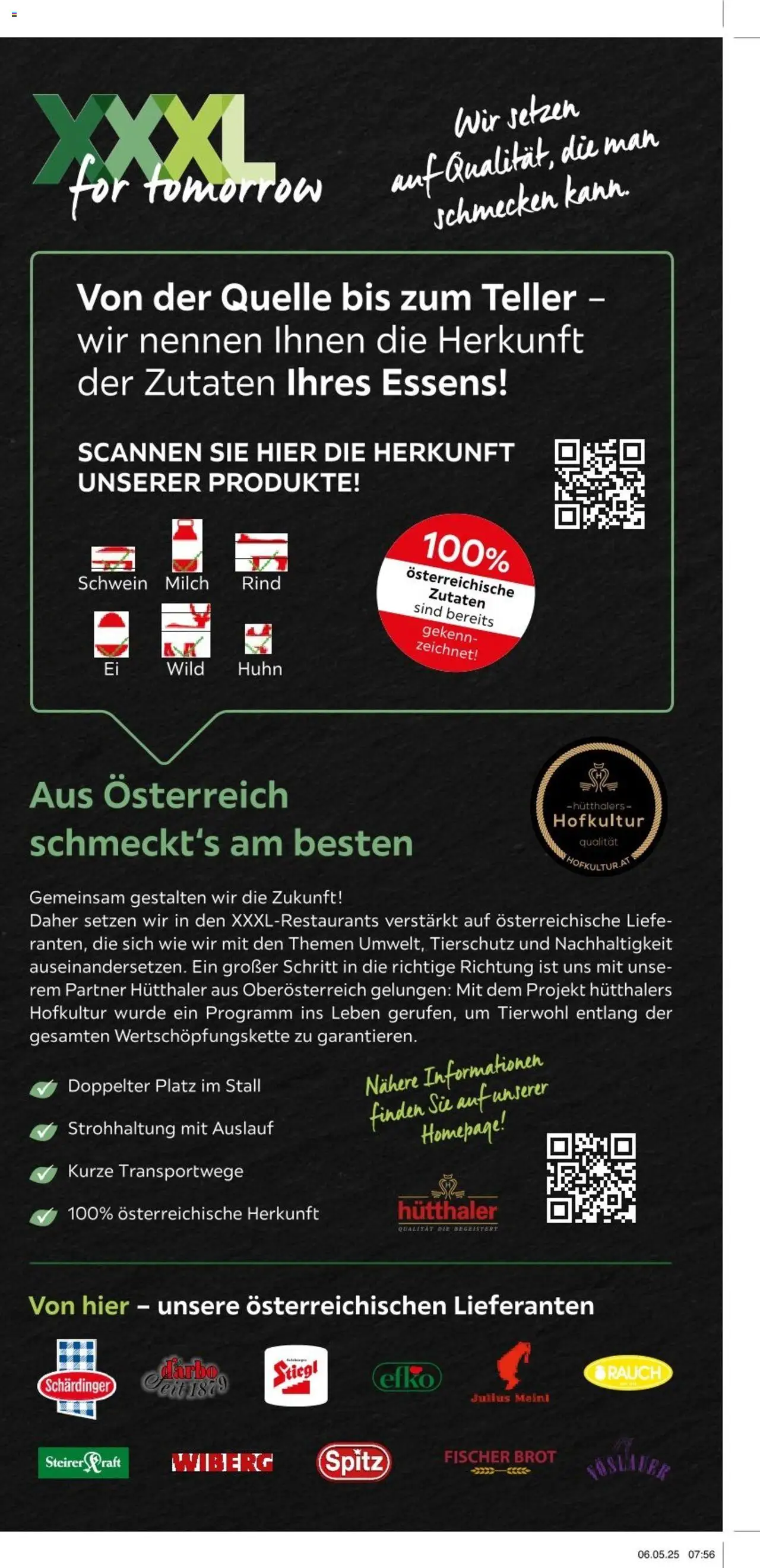 XXXLutz Aktuelle Speisekarte gültig ab 15.05.2025 | Seite: 7 | Produkte: Milch, Brot