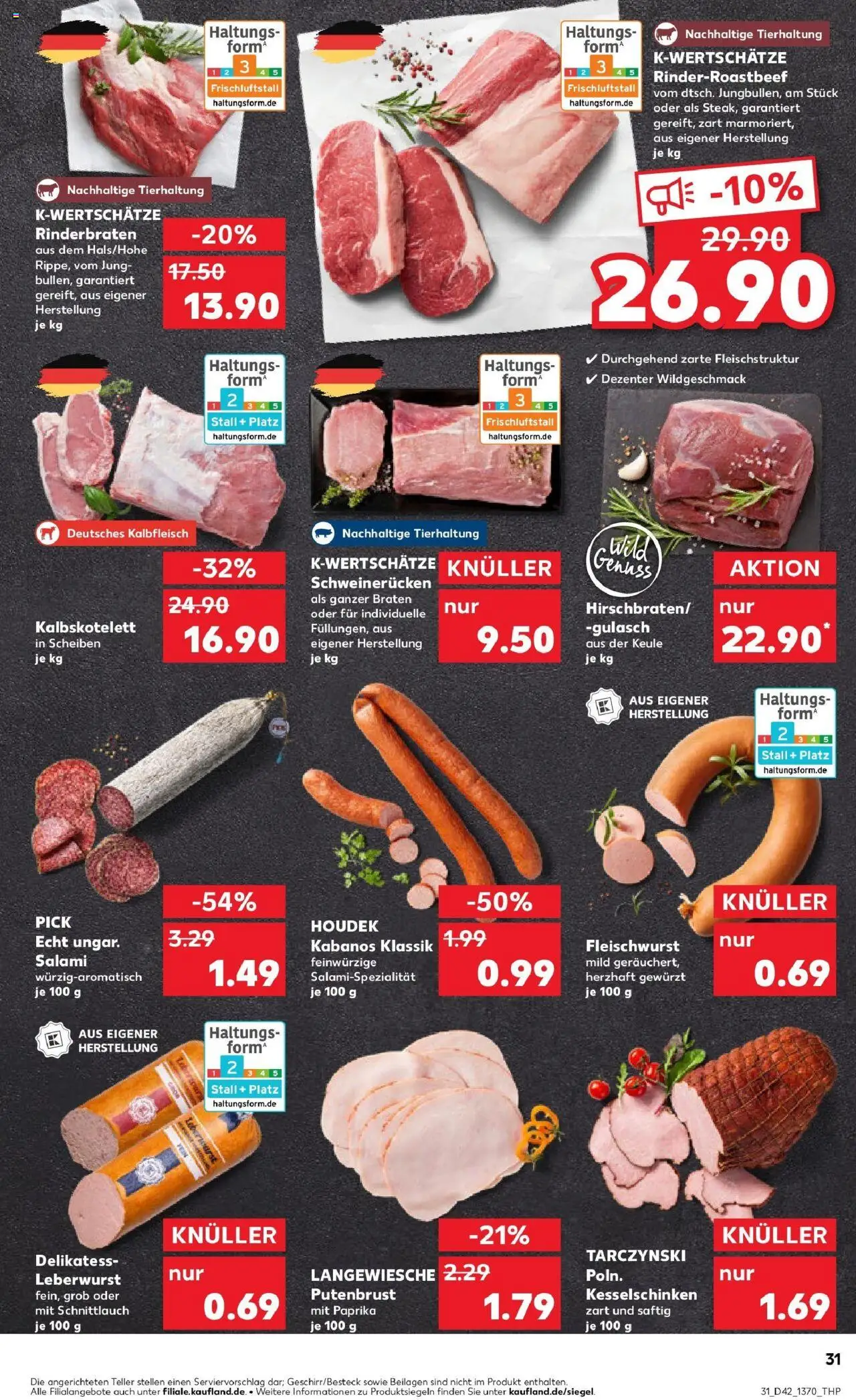 Kaufland prospekt Ratingen	 – gültig ab 15.10.2025 | Seite: 31 | Produkte: Rinderbraten, Paprika, Gulasch, Schweinerucken
