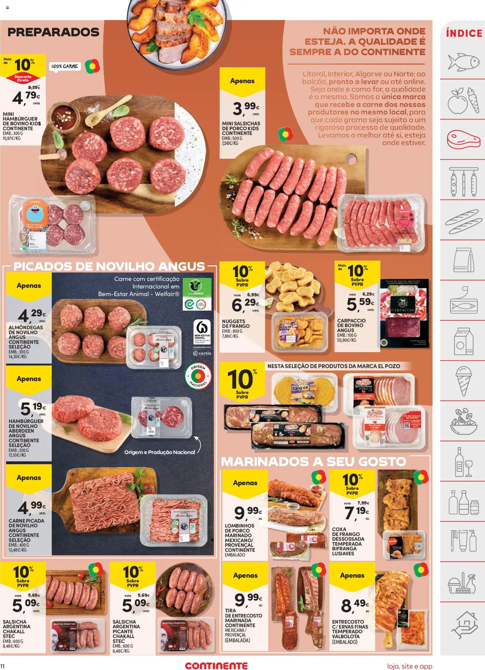 Continente folheto │ válido de 28.04.2026 | Página: 11 | Produtos: Frango, Salsicha, Carne, Nuggets