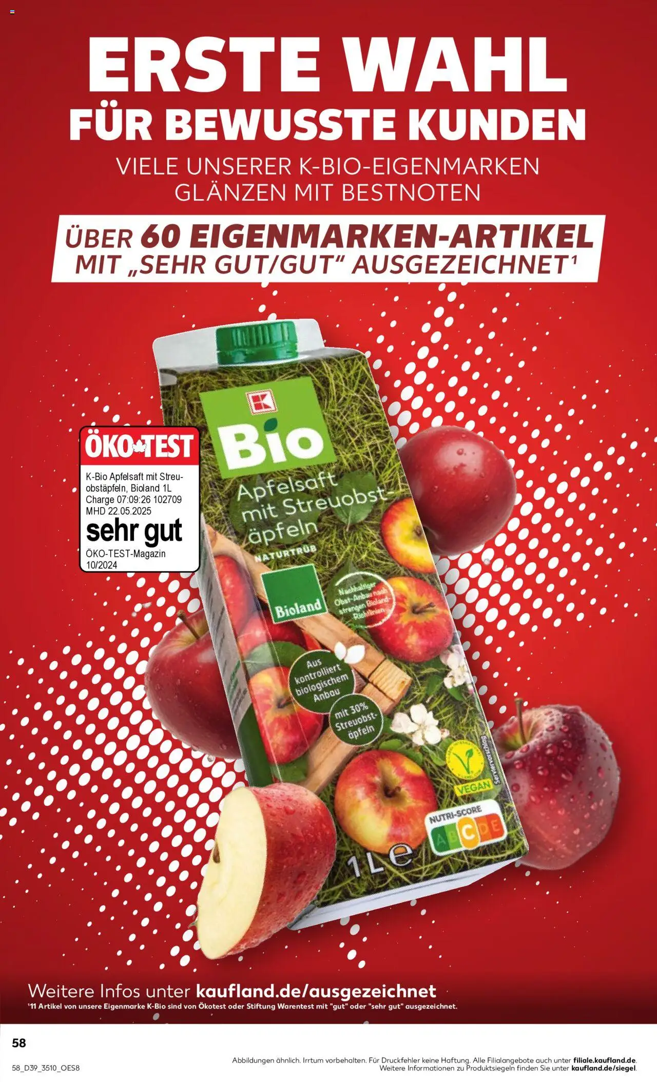 Kaufland prospekt Zeitz	 – gültig ab 25.09.2025 | Seite: 58 | Produkte: Apfelsaft, Apple
