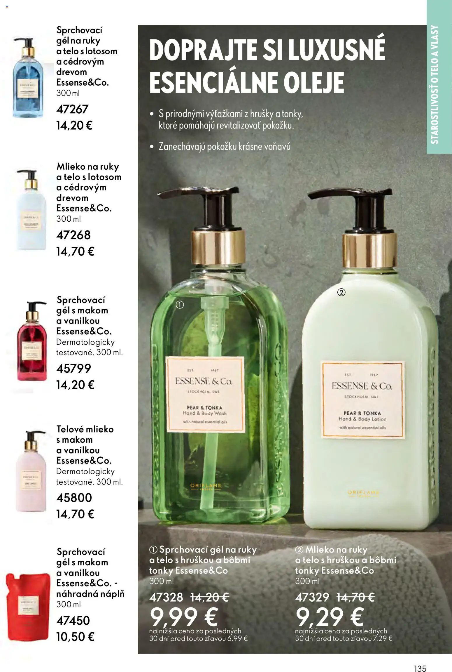 Nové Oriflame akcie – leták je platný od 24.12.2025 | Strana: 135 | Produkty: Mlieko, Telové mlieko, Hrušky