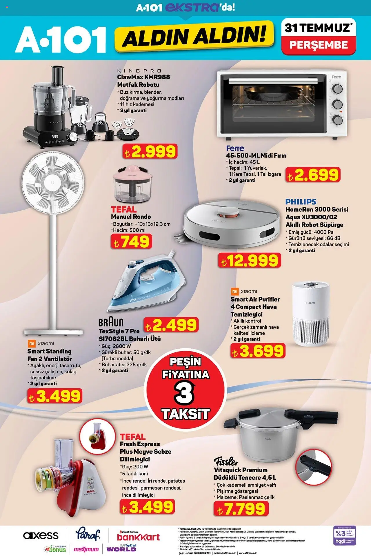A101 Katalog - 31.07.2025 tarihinden itibaren geçerlidir | Sayfa: 17 | Ürünler: Sebze, Fanta, Ütü, Fan