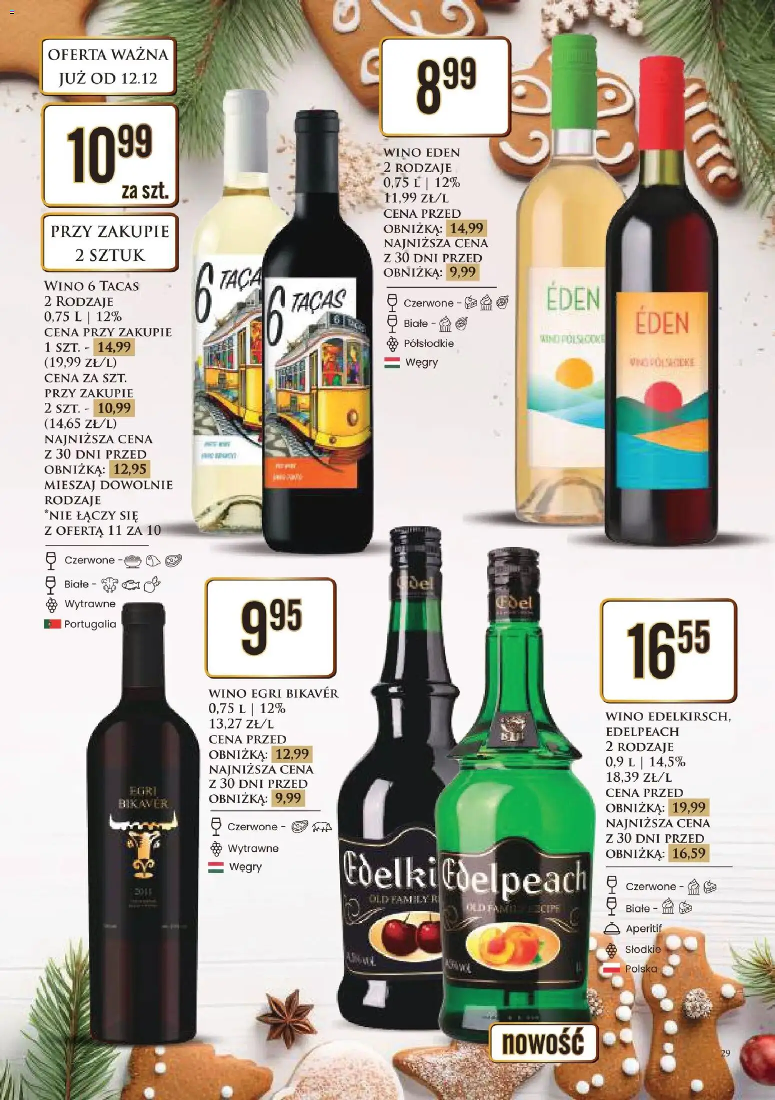 Dino Gazetka alkoholowa od 12.12.2025 | Strona: 29 | Produkty: Wino, Wino Egri Bikaver