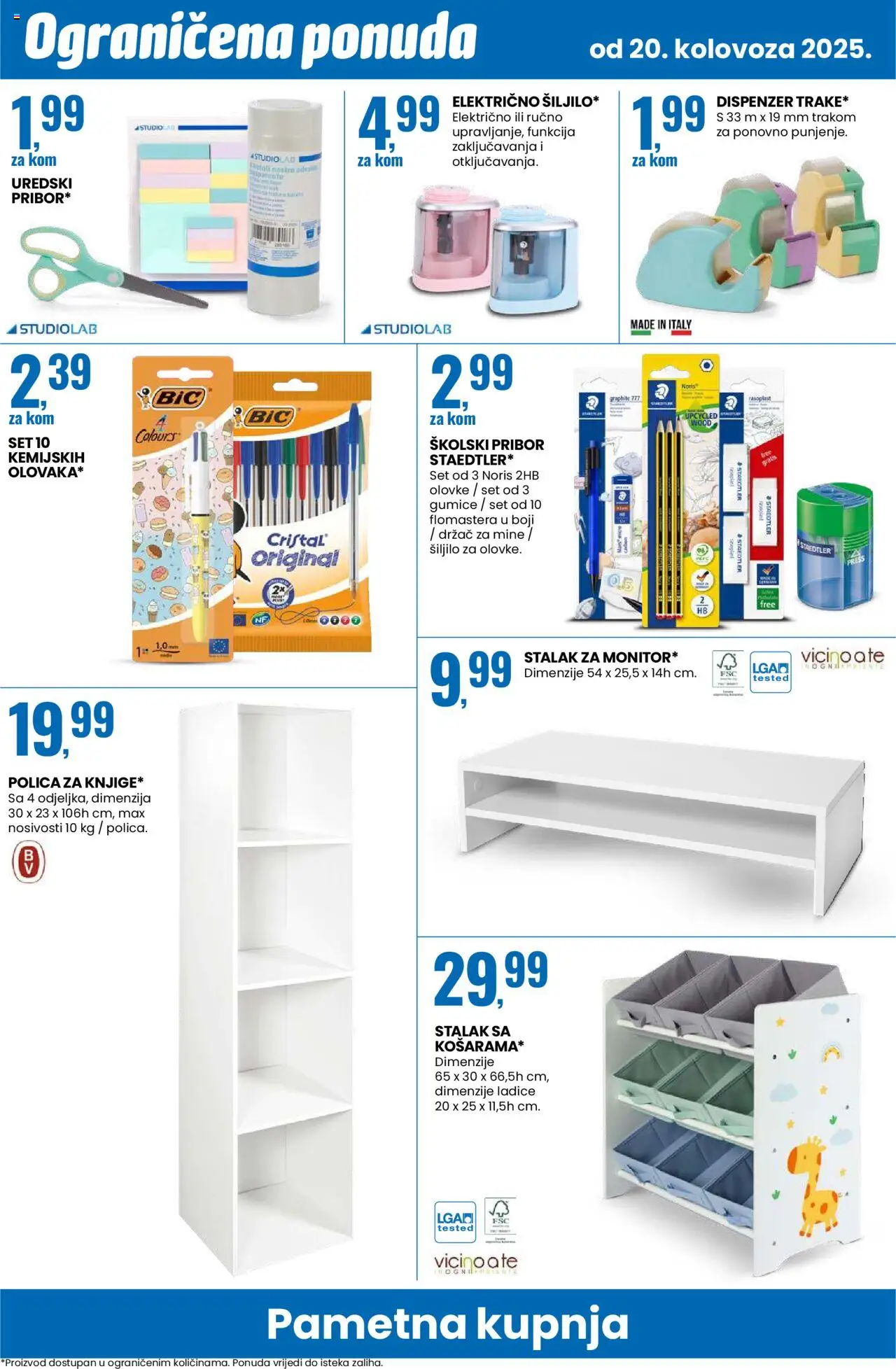 Eurospin katalog | vrijedi od 20.08.2025 | Stranica: 14 | Proizvodi: Šiljilo, Polica, Ladice, Gumice