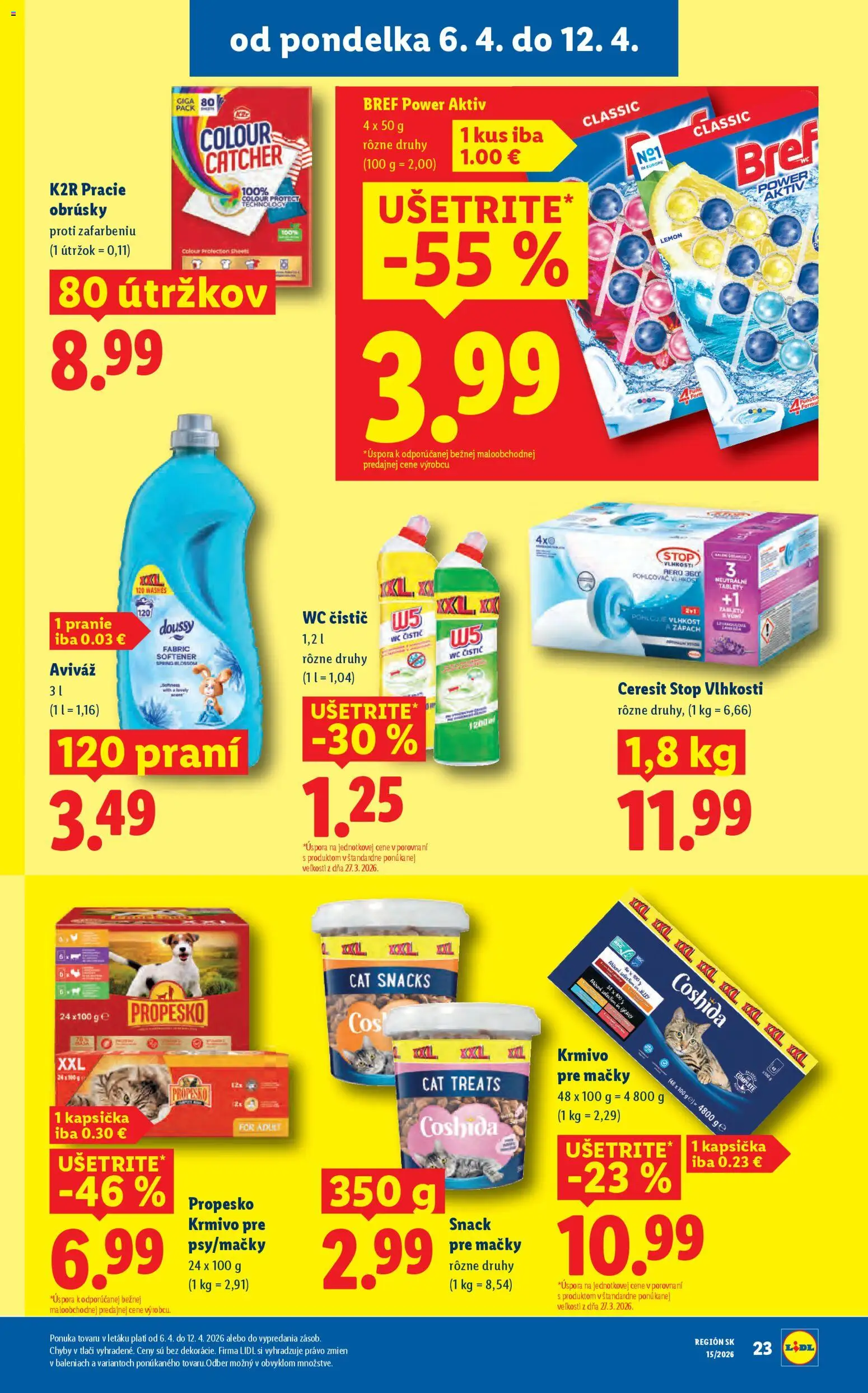 Nové Lidl akcie – leták je platný od 06.04.2026 | Strana: 25 | Produkty: Wc, Aviváž, Ceresit