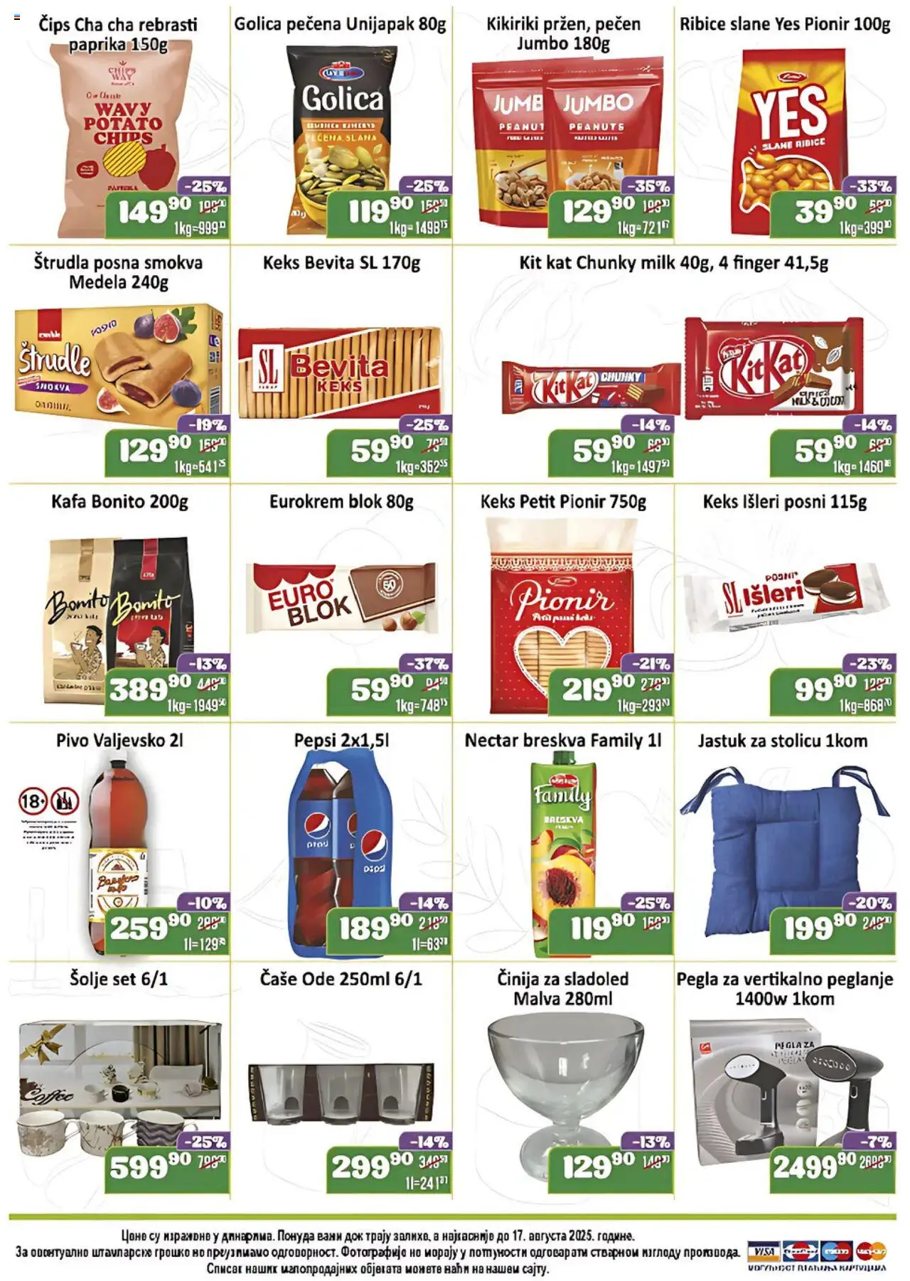 Europrom katalog - važi od 08.08.2025 | Strana: 4 | Proizvode: Pegla, Pivo, Breskva, Pepsi