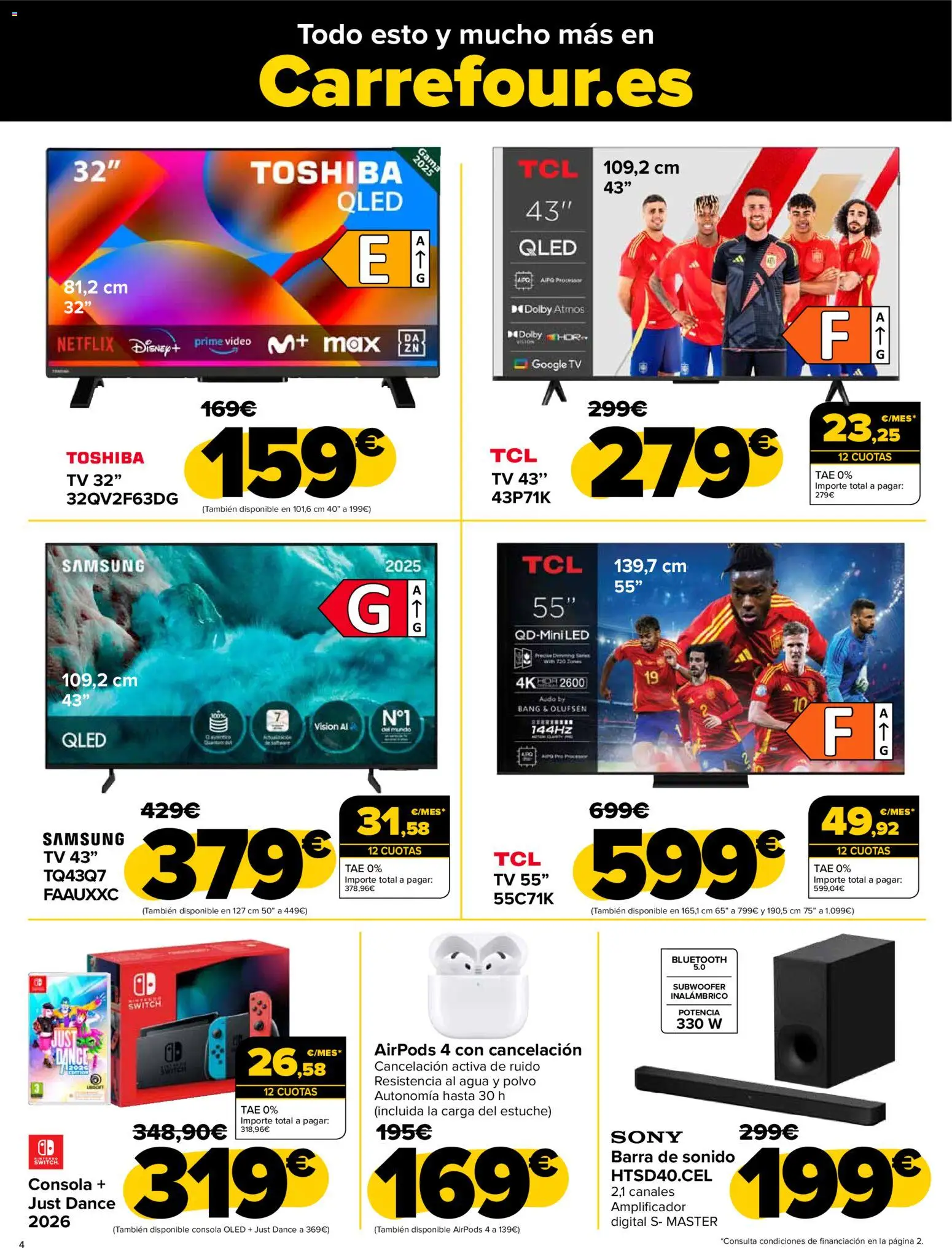 Carrefour - Black Friday │ válido desde el 12.11.2025 | Página: 4 | Productos: Polvo, Consola, Video, Audio