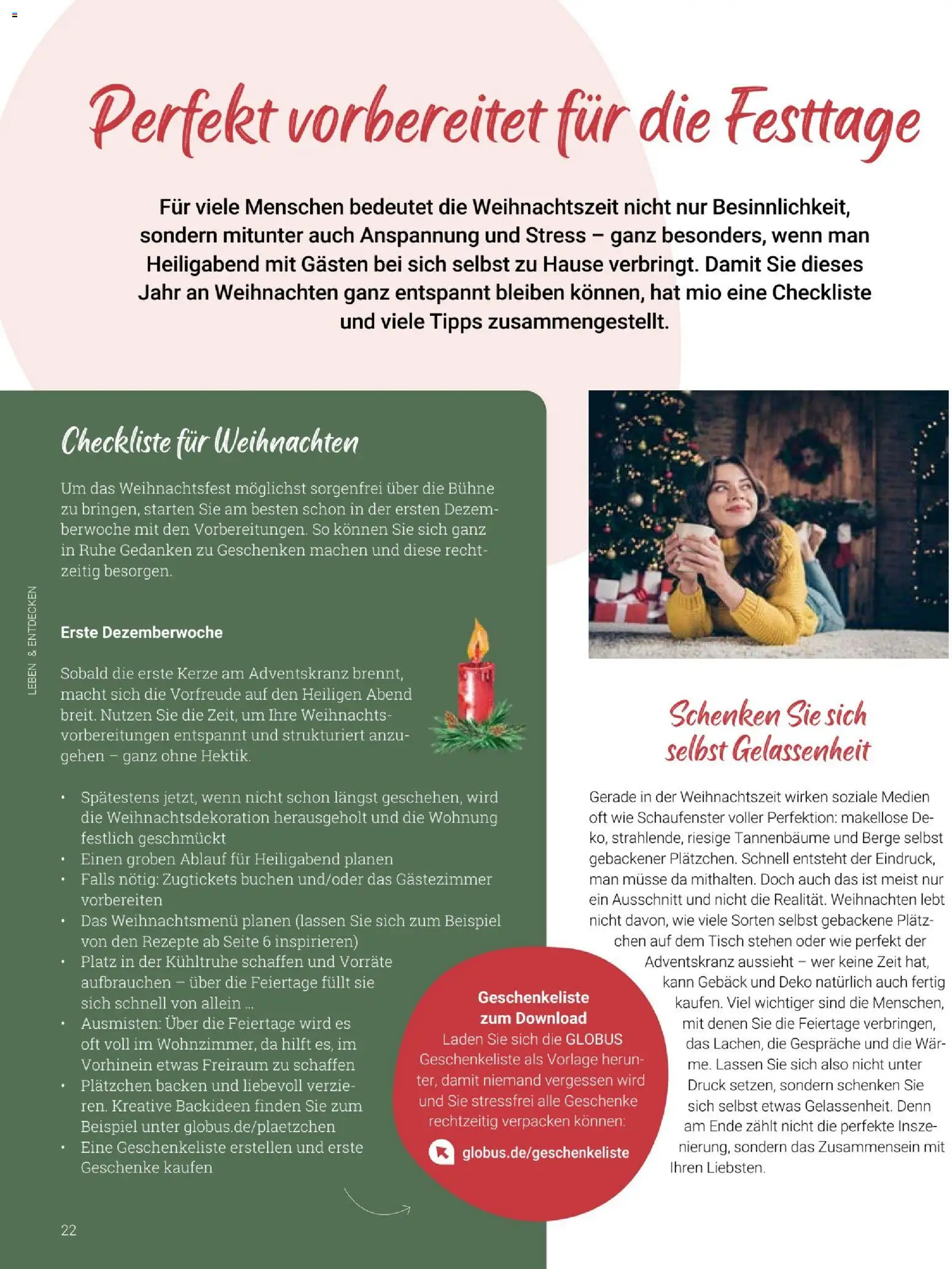 Globus Mio Magazin – gültig ab 01.12.2025 | Seite: 22 | Produkte: Tisch