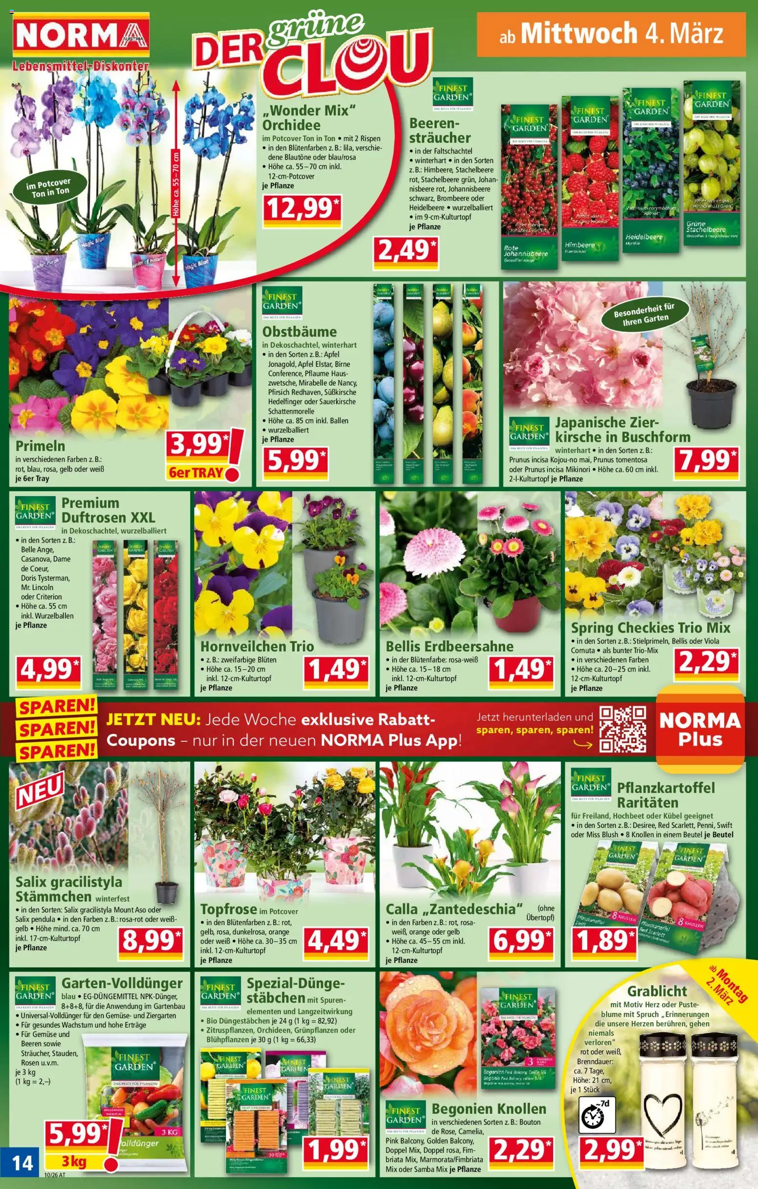 Norma Flugblatt gültig ab 02.03.2026 | Seite: 14 | Produkte: Gemüse, Pfirsich, Himbeere, Libacomb