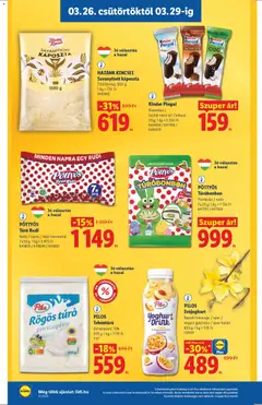 PÖTTYÖS Túró Rudi, Natúr / epres / tejes bevonattal 7x30 g - amely érvényes a következő dátumtól: 26.03.2026 | Oldal: 12