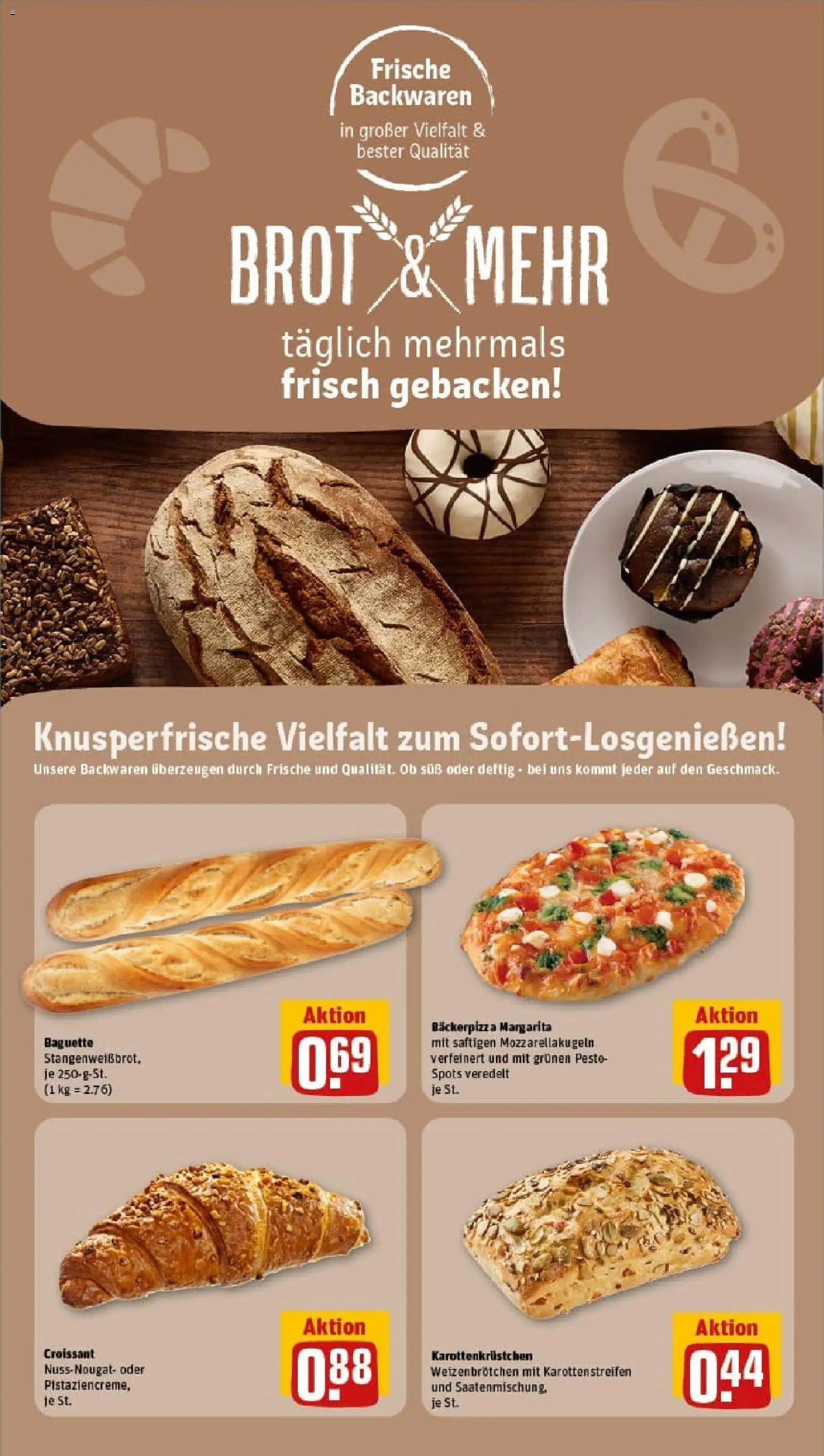 Rewe prospekt Iserlohn	 – gültig ab 26.10.2025 | Seite: 31 | Produkte: Baguette, Croissant, Brot, Pizza