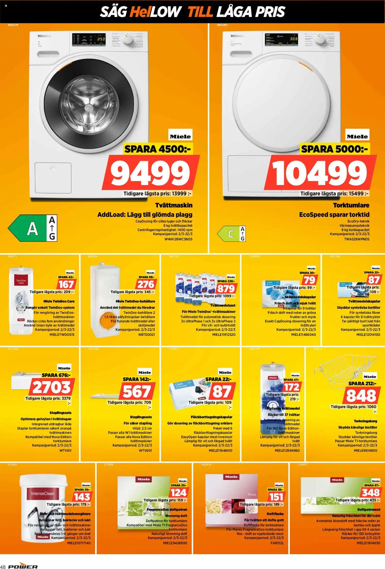 Power reklamblad aktuell från 09.03.2026 | Sida: 48 | Produkter: Doft, Tvättmedel, Låda, Tvättmaskin