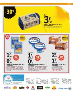 E.Leclerc - Prévisualisation de BEURRE LE MOULÉ DOUX 82% MAT. GR. (5) (1) "NATURE DE BRETON", 500 g. Egalement disponible au même prix: Beurre demi sel 80% Mat. Gr. (5) valide à partir de 13.01.2026 | Page: 15