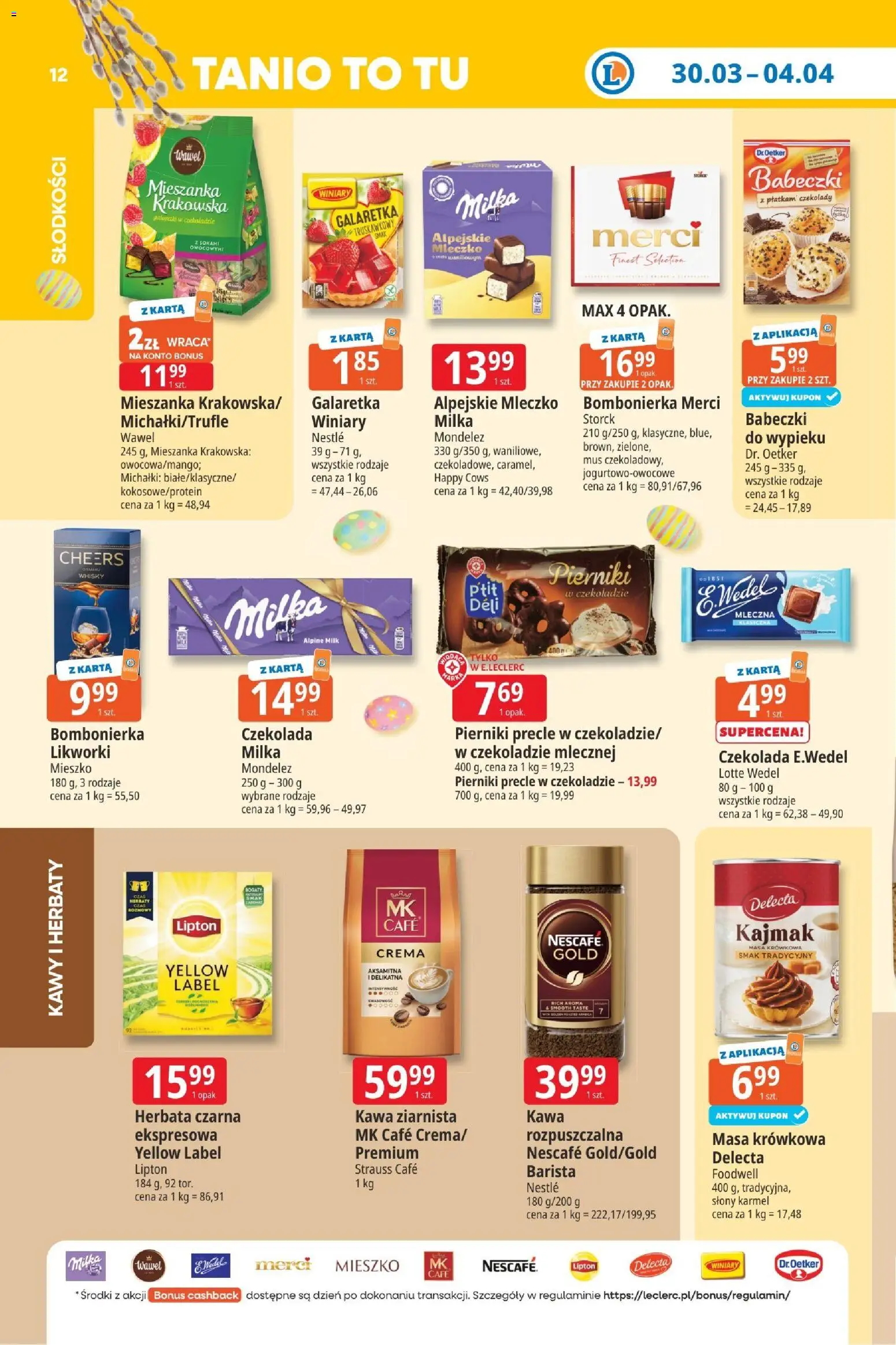 E.Leclerc gazetka - Zielona Góra od 30.03.2026 | Strona: 12 | Produkty: Karta, Pierniki, Galaretka, Bombonierka