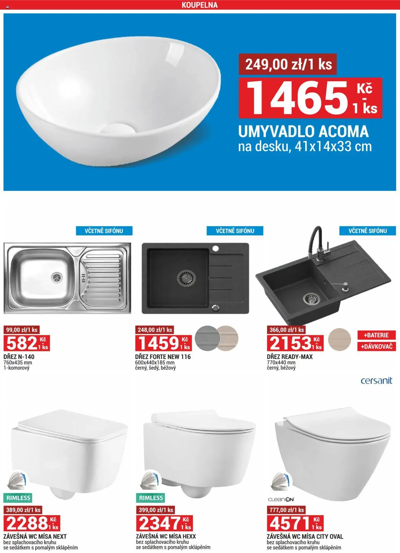 Merkury Market leták od 01.08.2025 | Strana: 5 | Produkty: Dávkovač, Umyvadlo, Wc, Koupelna