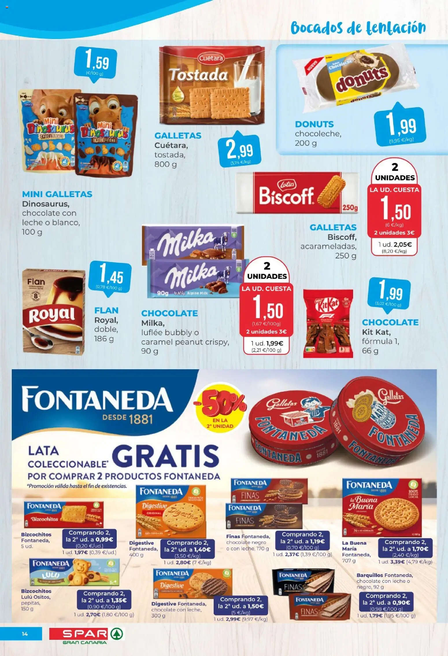 Spar - folleto │ válido desde el 31.03.2026 | Página: 14 | Productos: Leche, Chocolate, Chocolate con leche, Donuts