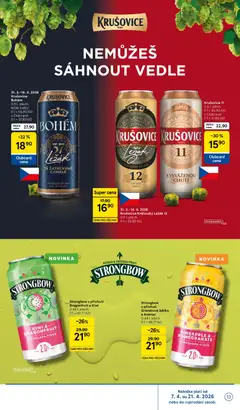 Náhled letáku Strongbow s příchutí Dragonfruit a Kiwi, 0,44 l, plech, Flavoured Cider od 07.04.2026 | Strana: 13 | Produkty: Granátové jablko, Krušovice Bohém, Kiwi, Krušovice