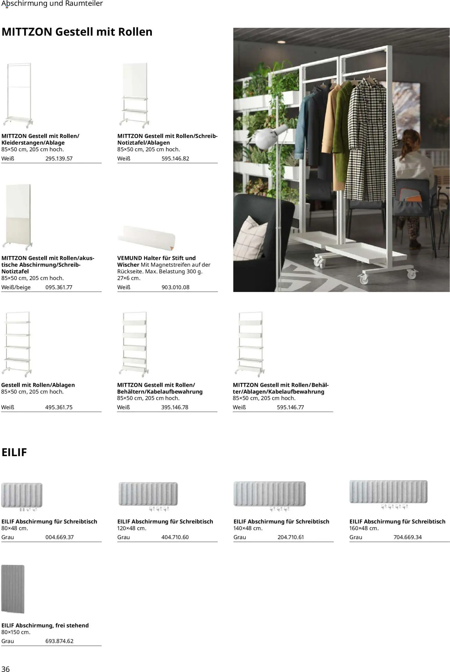 Ikea Büroeinrichtung – gültig ab 02.01.2026 | Seite: 36 | Produkte: Raumteiler