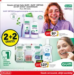 Ortho tandenborstel, Ortho tandenborstel 4 stuks - Voorbeeld van een folder van Kruidvat, geldig van 24.02.2026 | Pagina: 45 | Producten: Tandenborstel, Gum, Kan