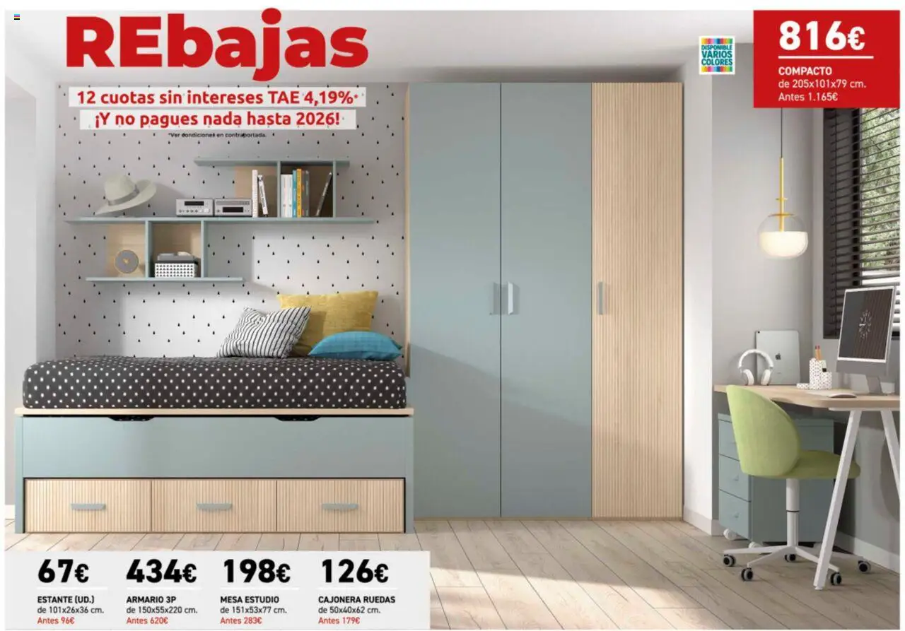 Merkamueble folleto │ válido desde el 07.07.2025 | Página: 32 | Productos: Cajonera, Estante, Mesa, Armario